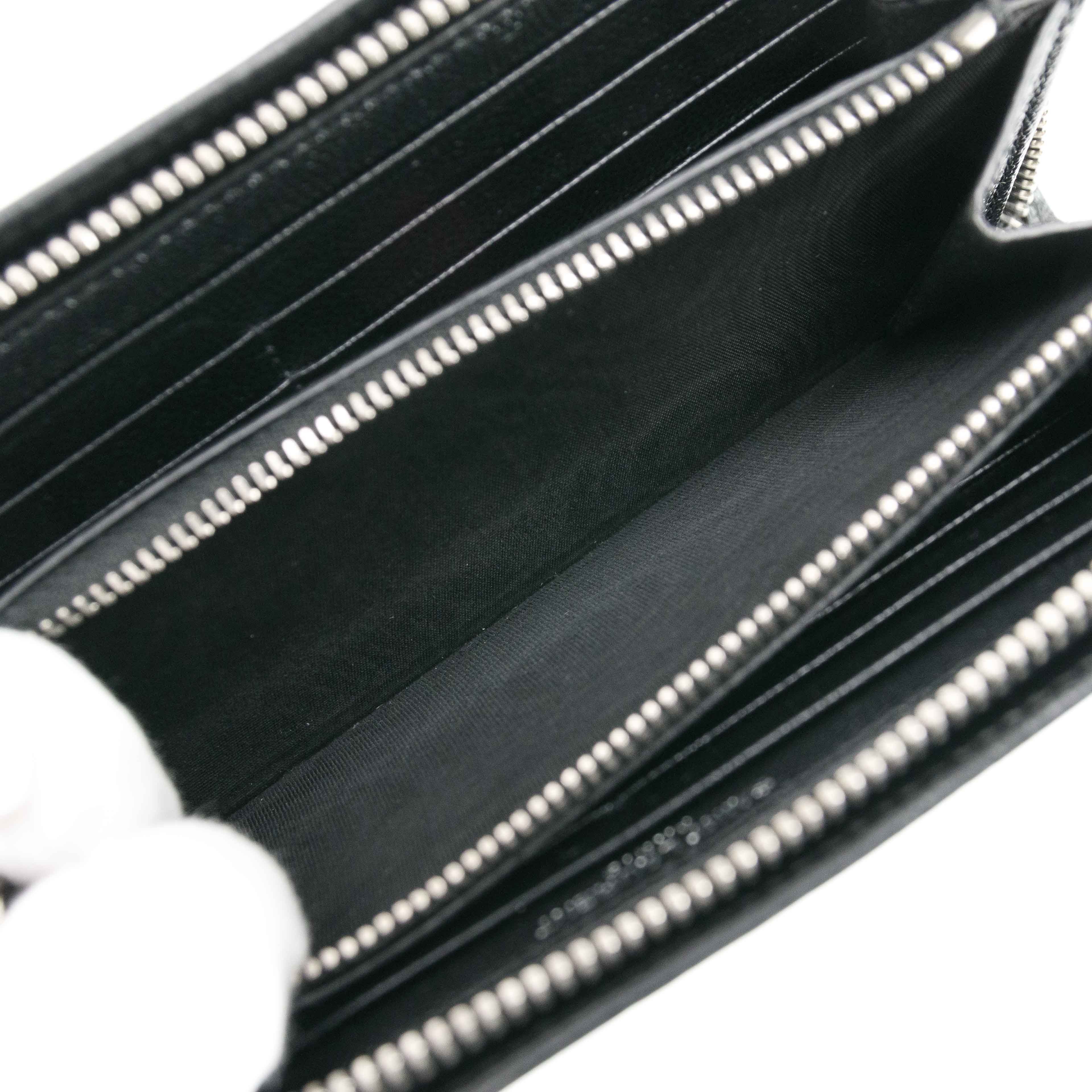 Yves Saint Laurent Saint Laurent Studded Zip-Around Wallet in Black Leather Size ONE SIZE - 15 Thumbnail