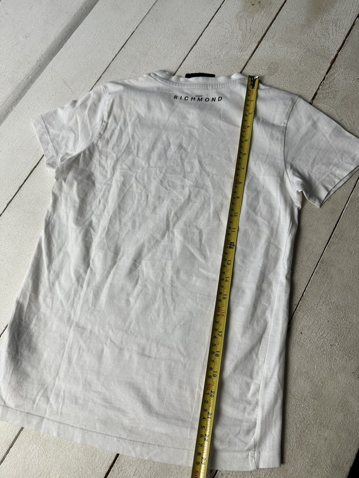 Vintage JOHN RICHMOND PUNK 🚨 LUXURY WOMEN WHITE TEE BIG LOGO Size S / US 4 / IT 40 - 15 Thumbnail