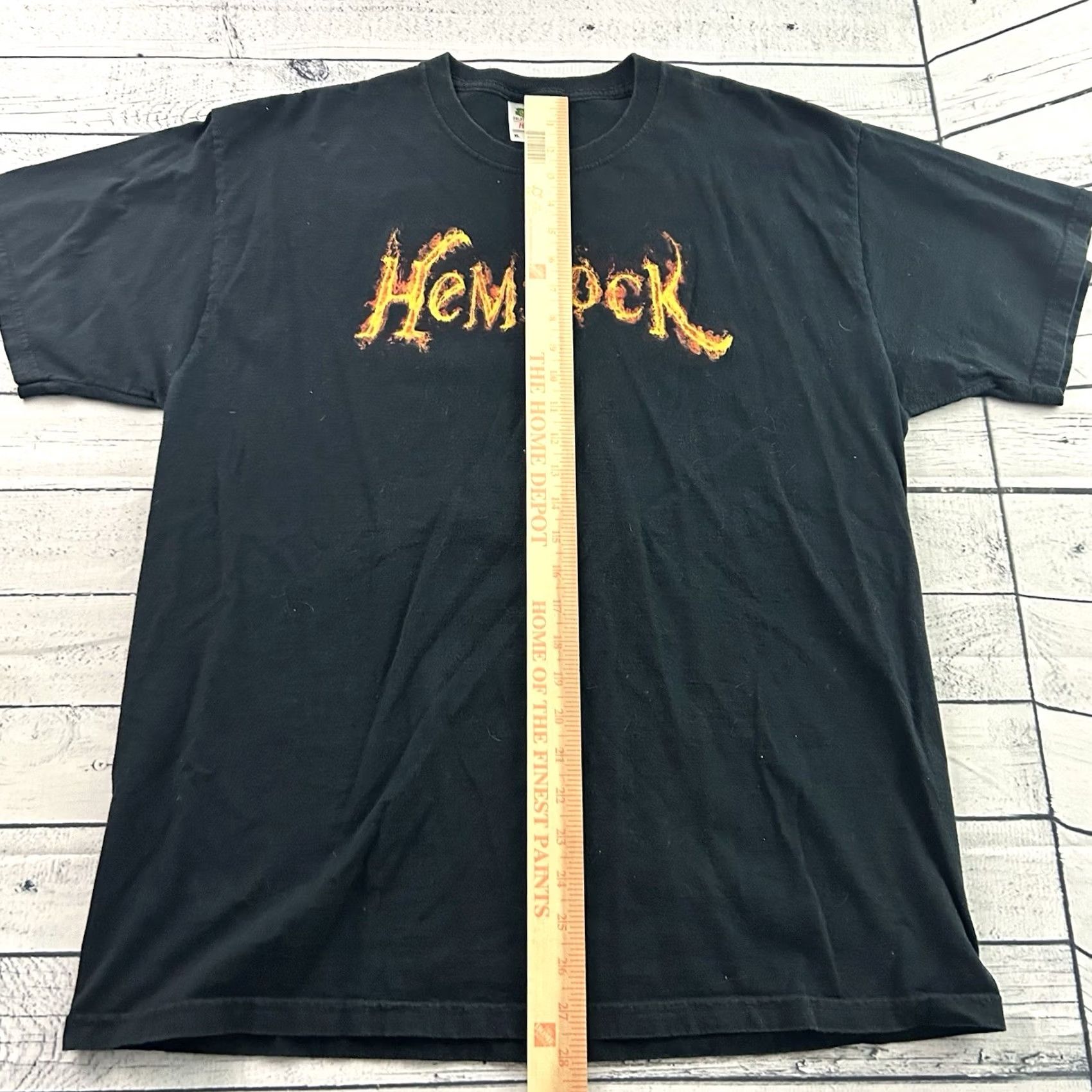 Fruit Of The Loom VINTAGE Fruit of the Loom T-Shirt Shirt Short Sleeve Crew Neck Band Y2K Hemlock Black XL Mens Mens XL Black Band Fruit of the Loom Shirt Size US XL / EU 56 / 4 - 3 Thumbnail