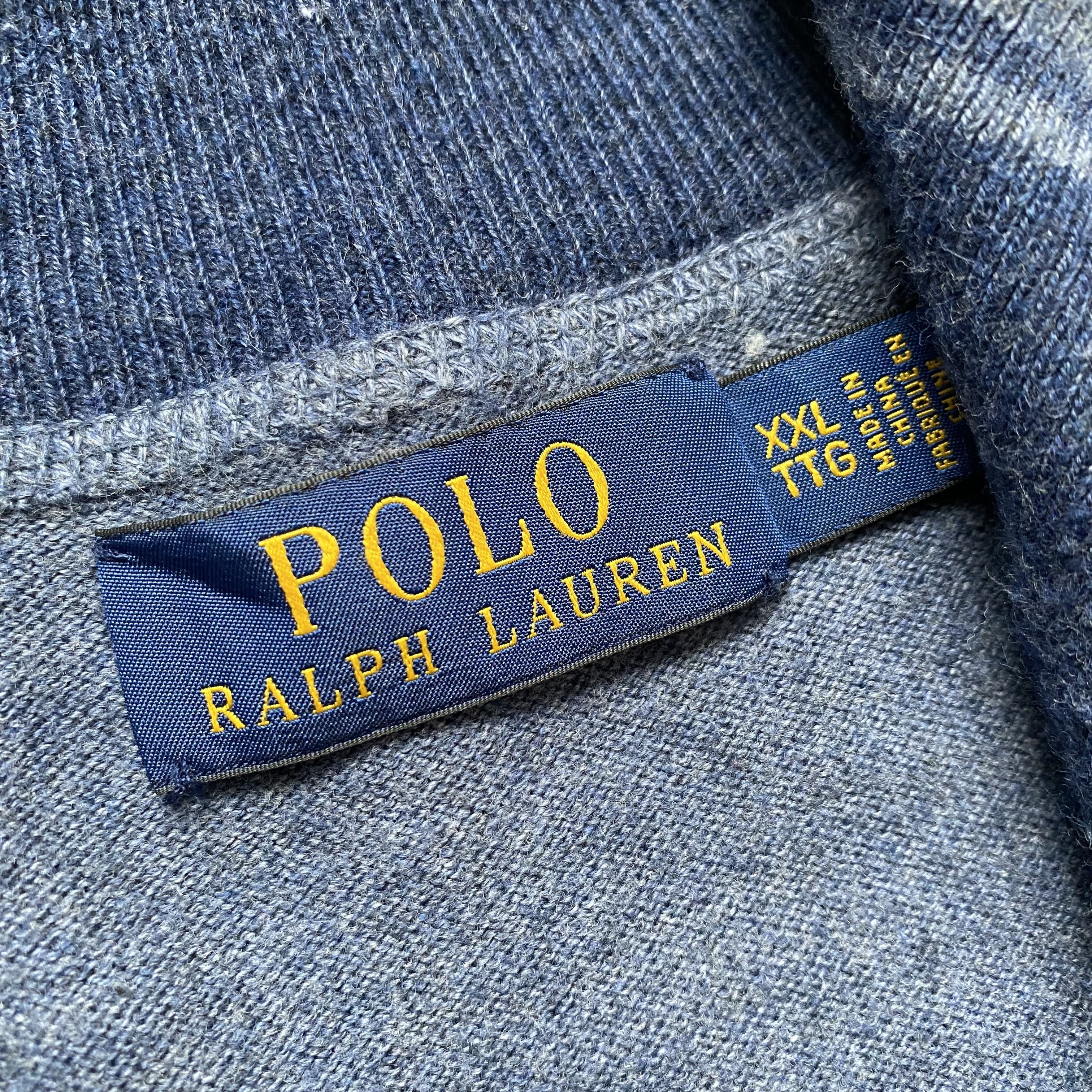 Polo Ralph Lauren Polo Ralph Lauren Vintage 1\4 Quarter Zip Light Sweater Size US XXL / EU 58 / 5 - 8 Thumbnail