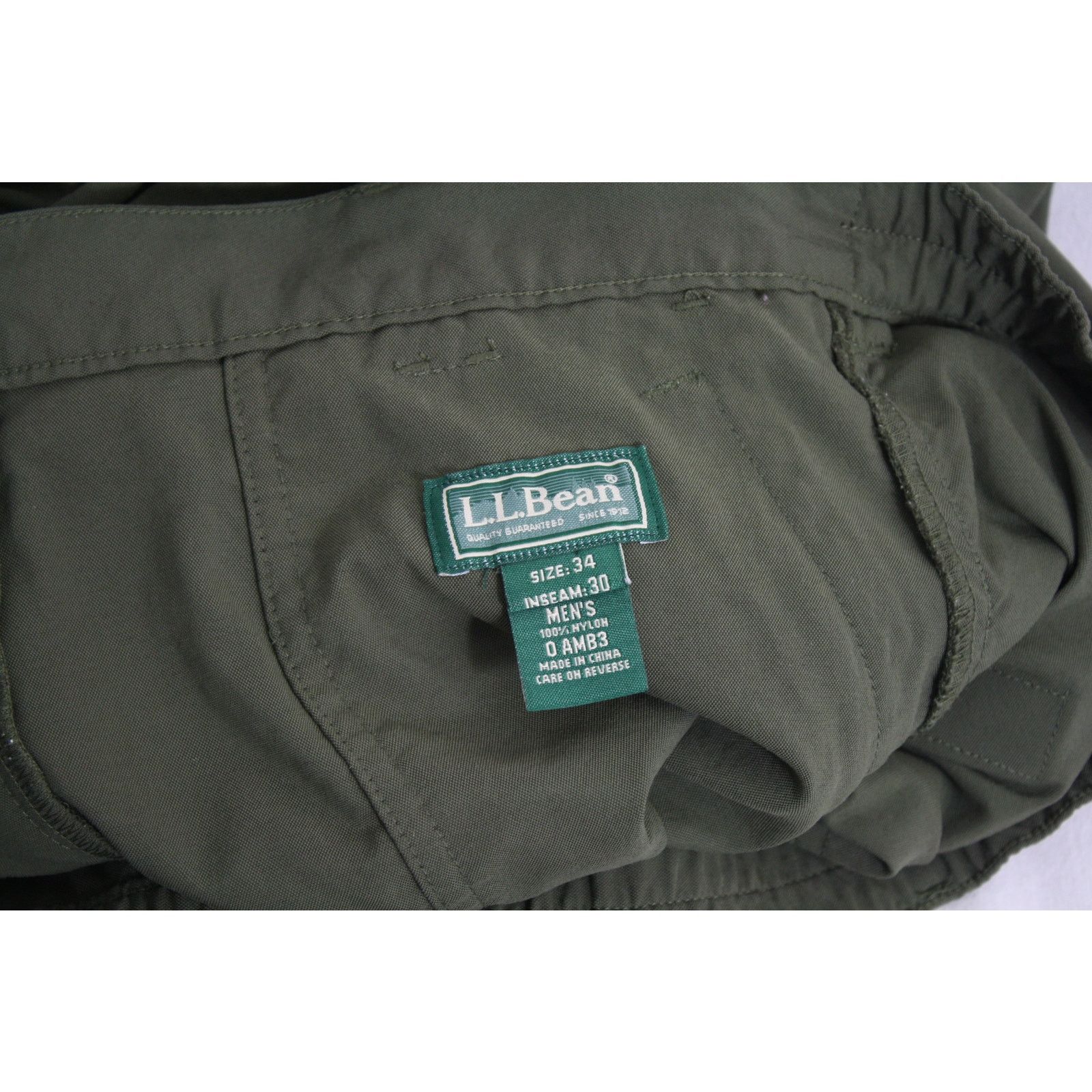 L.L. Bean L.L. Bean Nylon Outdoor Pants 34 Olive Green Hiking Trail Size US 34 / EU 50 - 11 Thumbnail