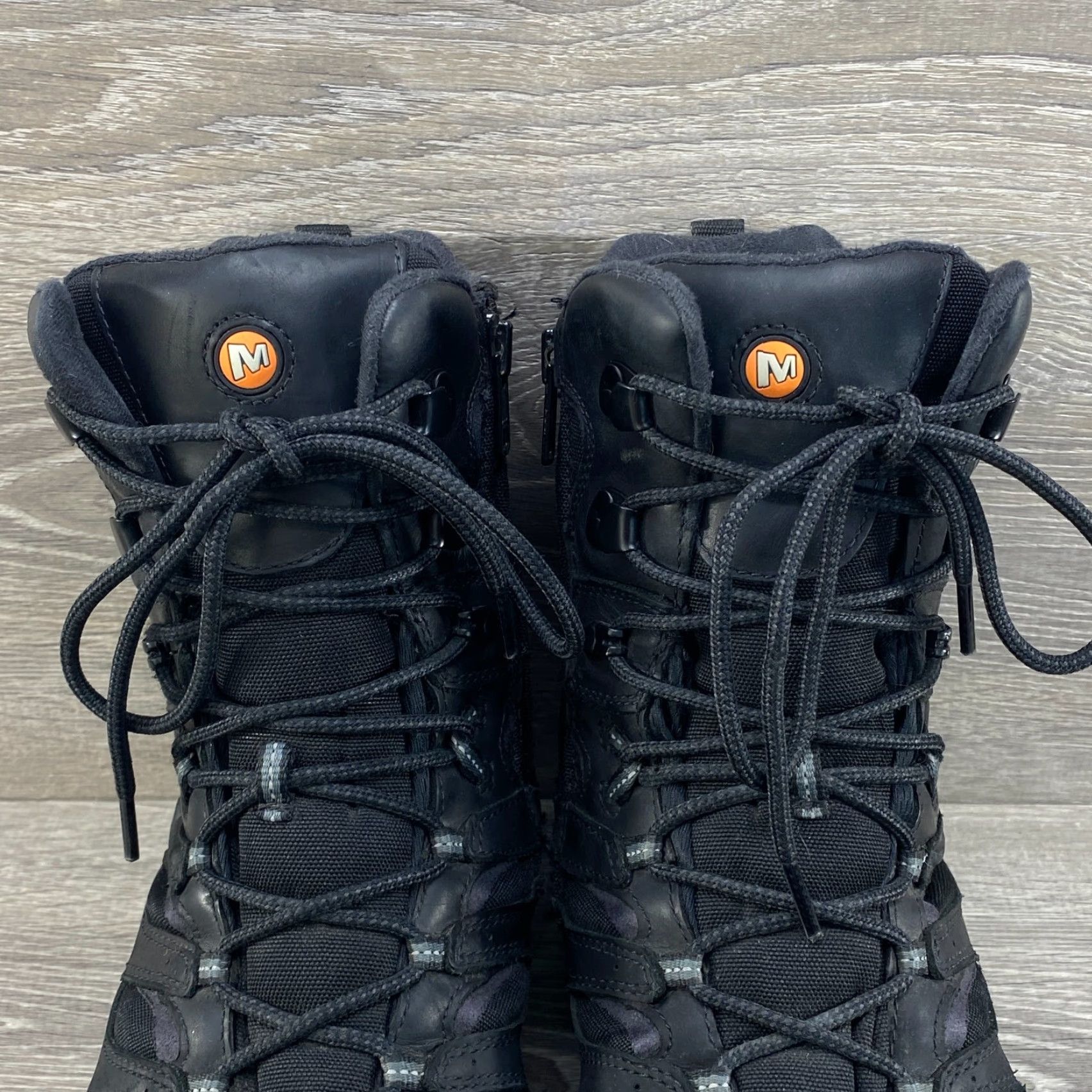 Merrell Merrell Men Boot Winter Waterproof Leather Vibram Side Zip 11 Black Hiking Crosslander Size US 11 / EU 44 - 5 Thumbnail