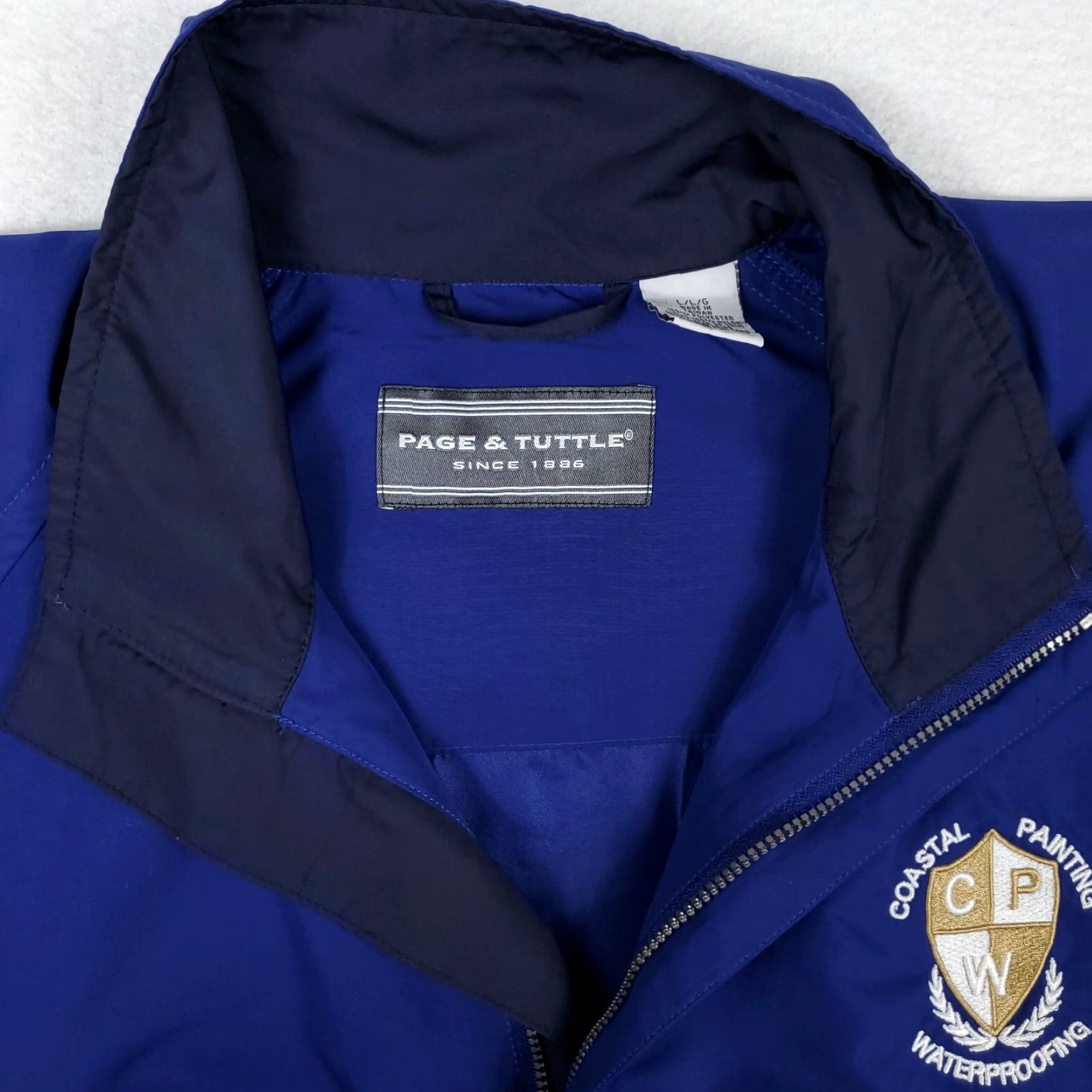 Vintage Page & Tuttle Golf Blue Quarter Zip Pullover Windbreaker Jacket L Mens Sportswear Windbreaker Golf Size US L / EU 52-54 / 3 - 6 Thumbnail