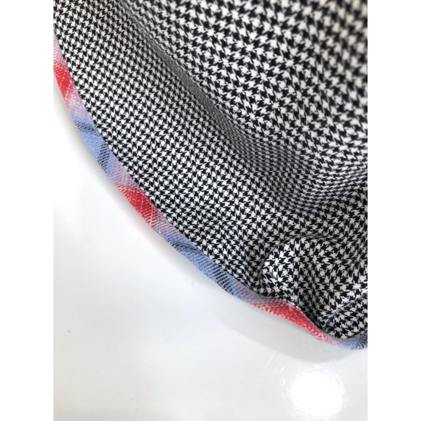 Vintage HAMMER MADE HOUNDSTOOTH Mens Shirt 48 / 185 / XL Flip Cuff Shine Button-Up Long Sleeve Black White Vintage? Size US S / EU 44-46 / 1 - 7 Thumbnail
