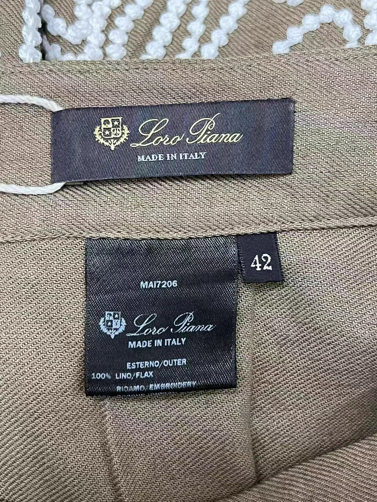 Loro Piana LP Floral Embroidered Linen Mini Skirt Size 28" / US 6 / IT 42 - 6 Thumbnail