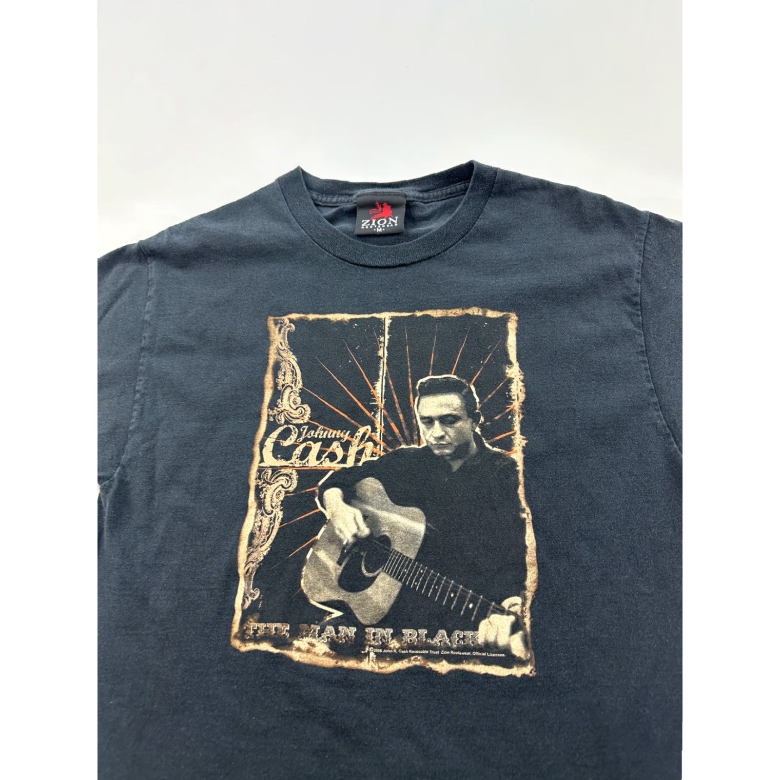 Vintage VINTAGE Zion Rootswear Johnny Cash Shirt Men’s S Black Graphic Print 90s Cowboy Music Easy Care Mens Size US S / EU 44-46 / 1 - 2 Thumbnail
