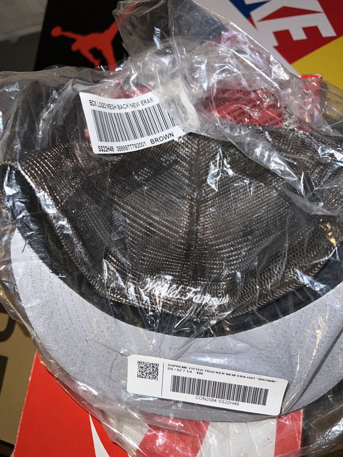 New Era × Supreme Supreme Box Logo Mesh New Era Hat Size 30 - 3 Thumbnail