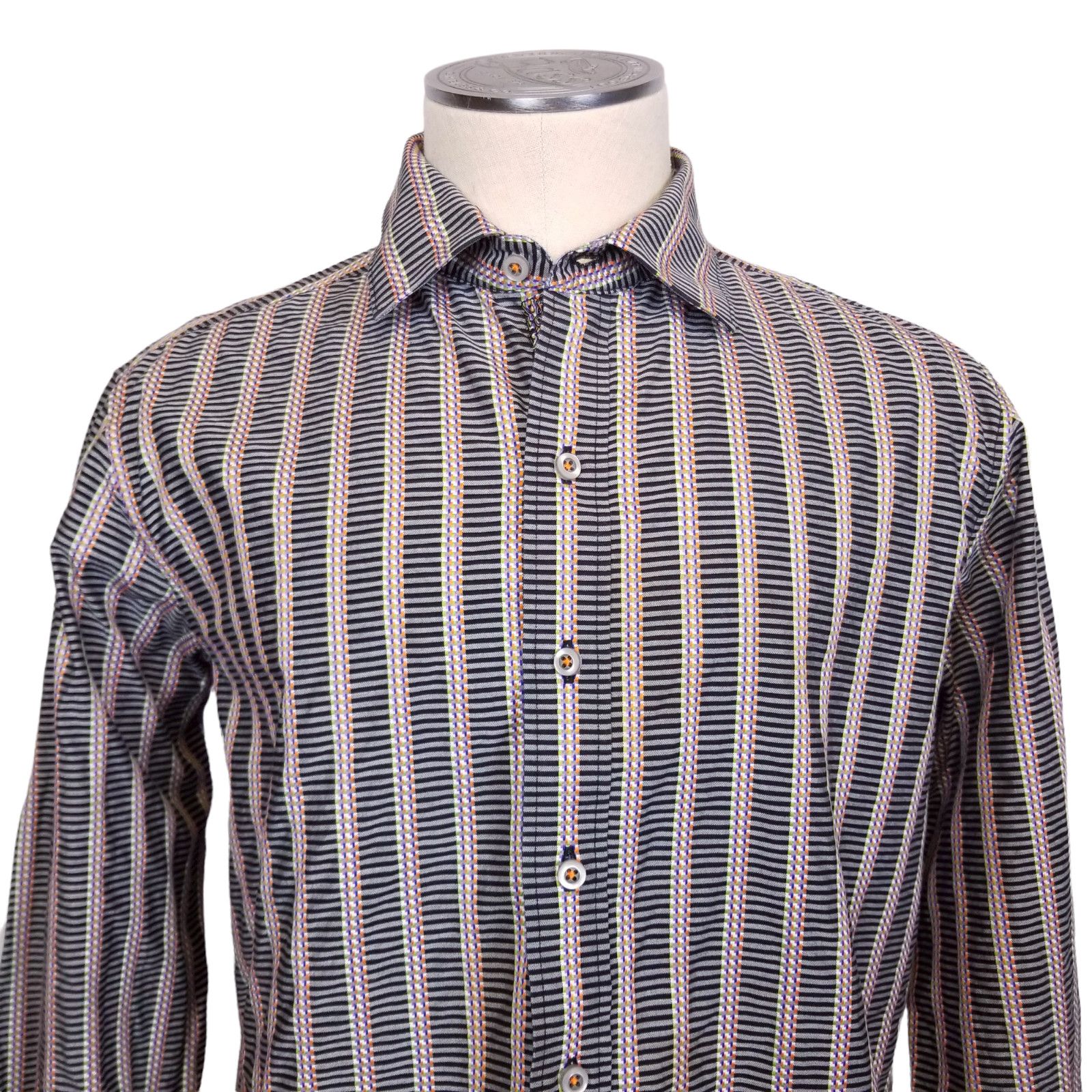 Robert Graham Robert Graham Men’s Stripe Button Down Collared Shirt Sz L Size US L / EU 52-54 / 3 - 2 Thumbnail