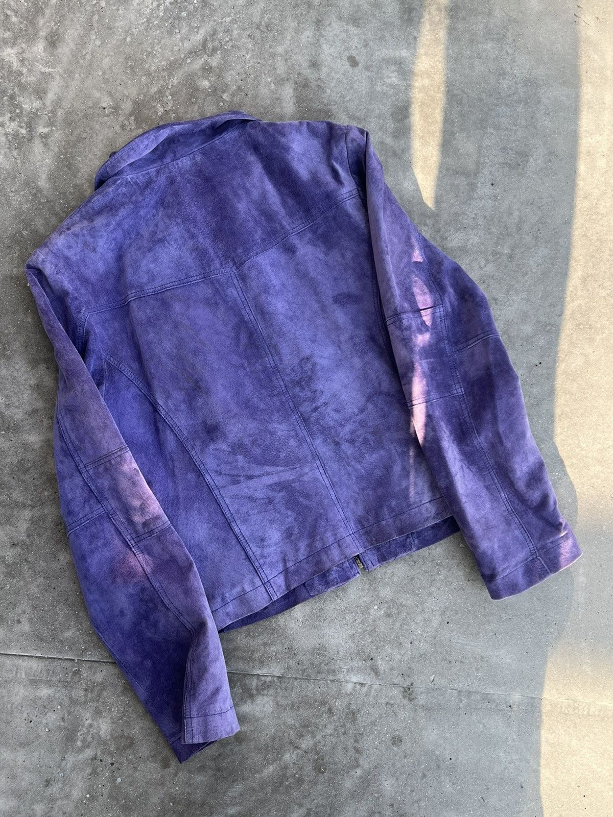 Vintage Vintage leather suede jacket in vibrant purple rare Size M / US 6-8 / IT 42-44 - 6 Thumbnail