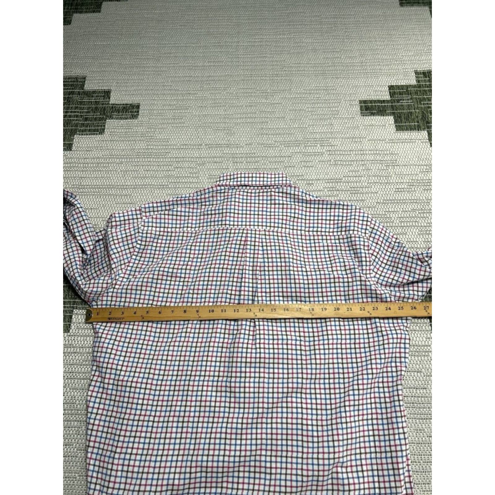 Peter Millar Peter Millar Shirt Mens XL Multicolor Cotton Stretch Plaid Checkered Button Down Shirt Size US XL / EU 56 / 4 - 4 Thumbnail