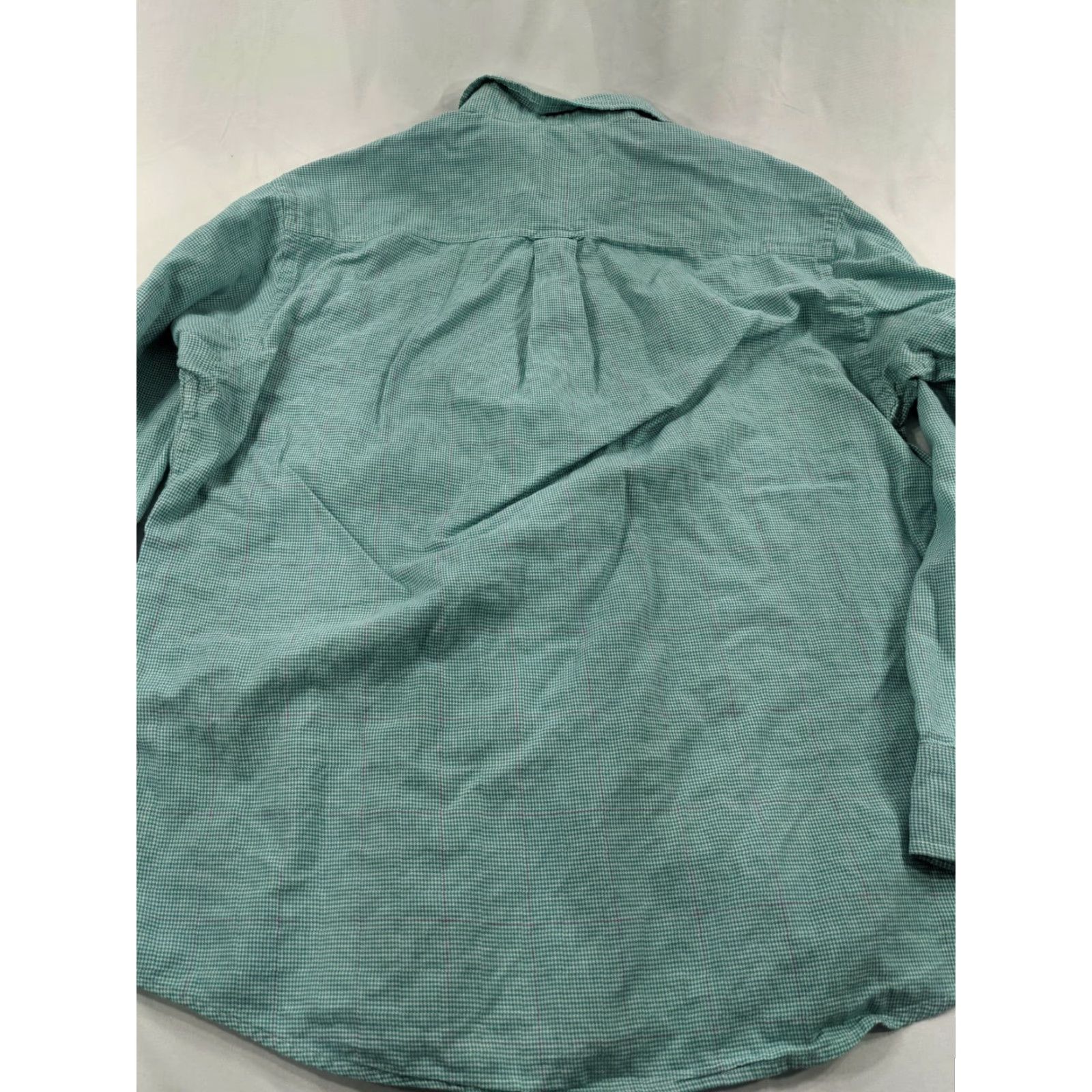Saks Fifth Avenue VINTAGE Saks Fifth Ave. Shirt Large Cotton Plaid Single Needle Teal Purple Rockabilly Casual Mens Shirts Size US L / EU 52-54 / 3 - 7 Thumbnail