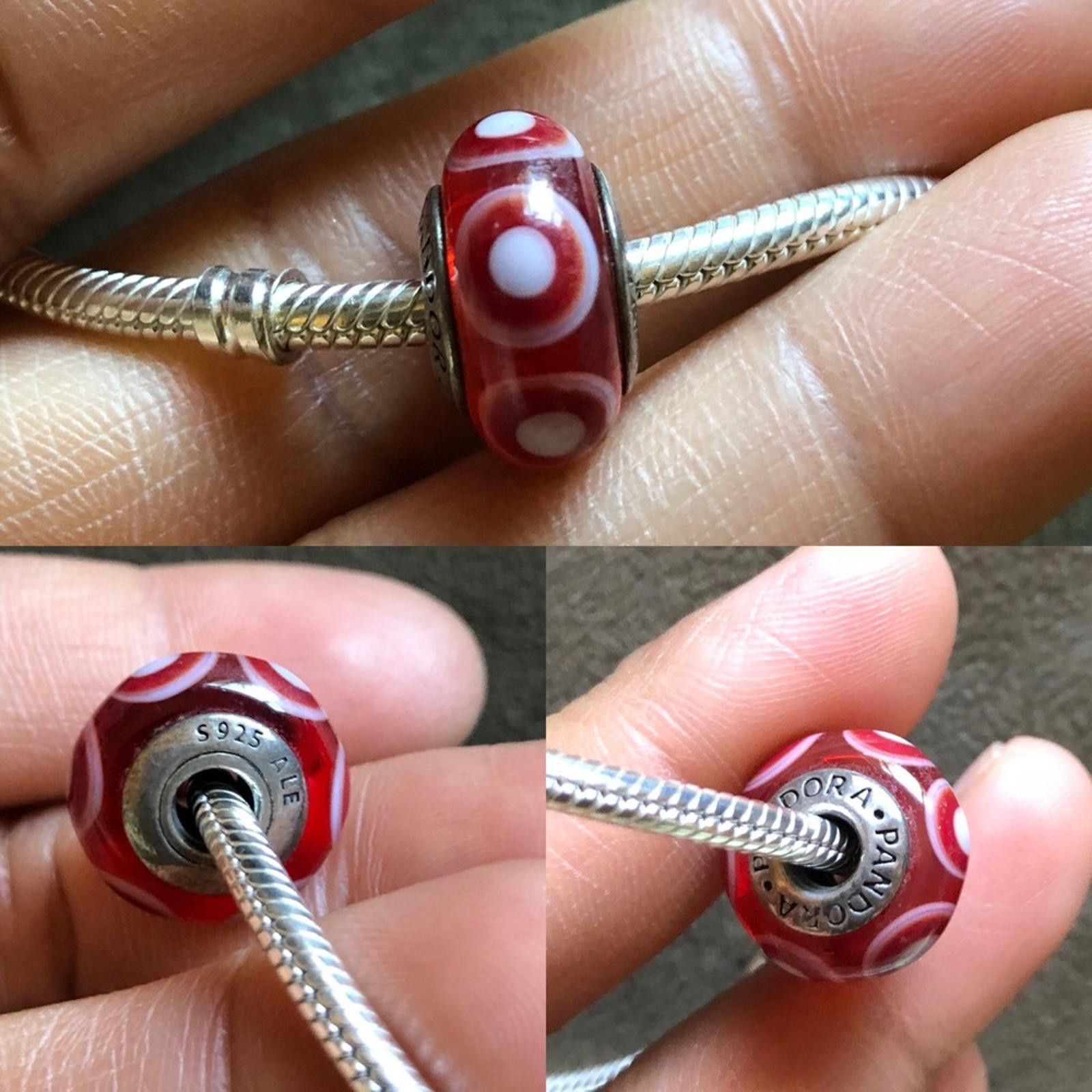 pandora Authentic Pandora Bracelet with 9 Pandora Charms Size ONE SIZE - 8 Thumbnail