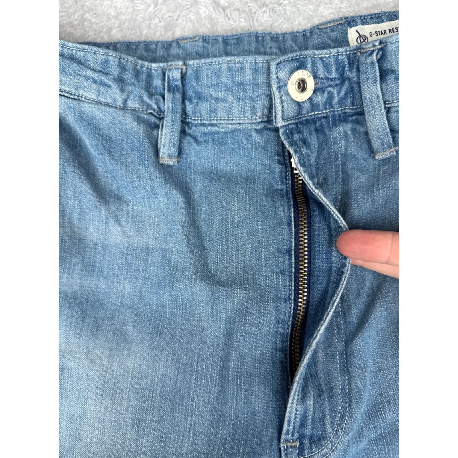 G-Star G-Star Jeans Mens 32x29 Blue Restored Denim Lintell High Dad Wide Leg Patches Jeans Mens 32 Blue G-Star Lintell 3301 Designer Preppy Size US 32 / EU 48 - 5 Thumbnail