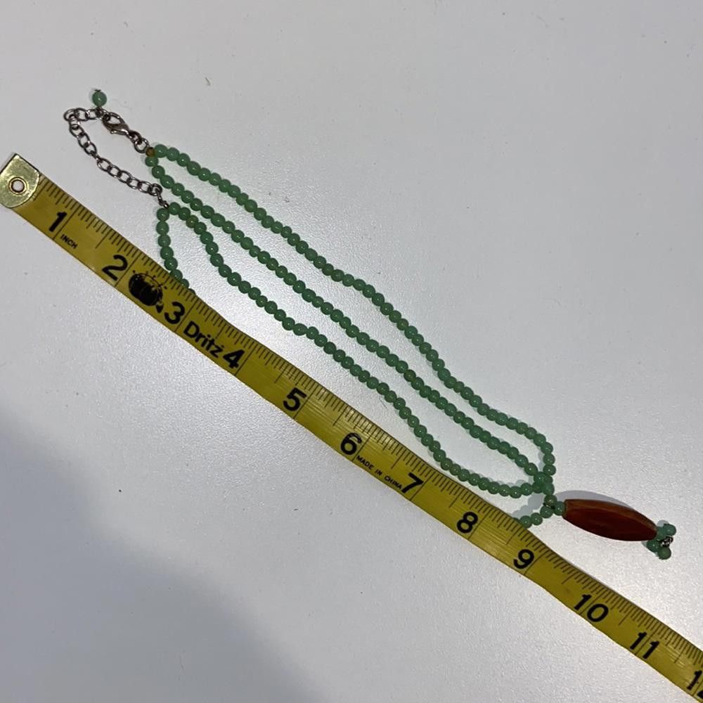 Designer Green Aventurine & Wood Necklace Size ONE SIZE - 3 Thumbnail
