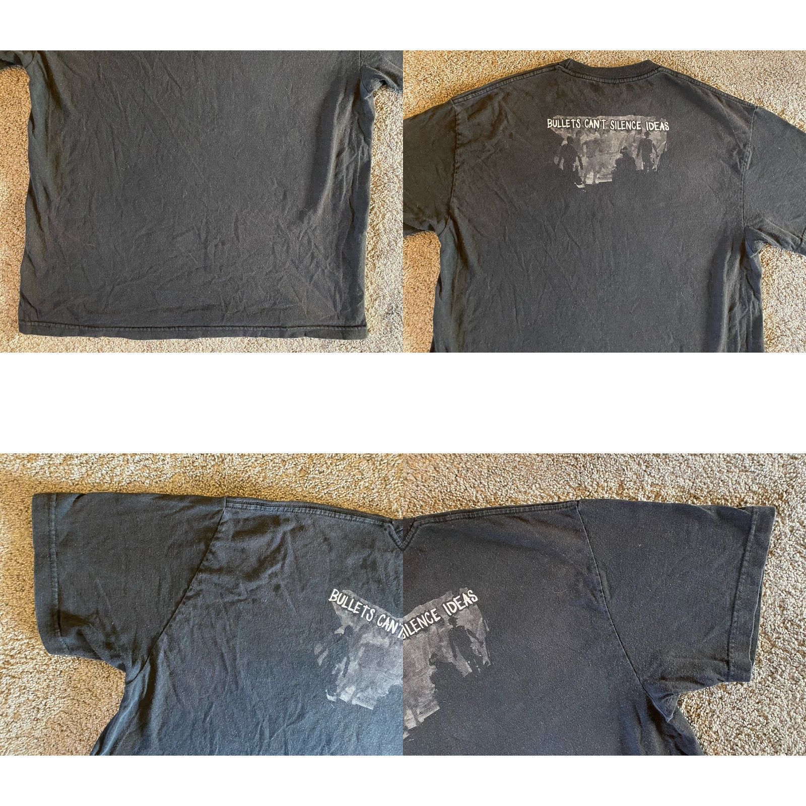 Doublet VINTAGE Anti-Flag MENS XL Protester Bullets Don't Silence Double Sided Shirt Made In USA Size US XL / EU 56 / 4 - 9 Thumbnail