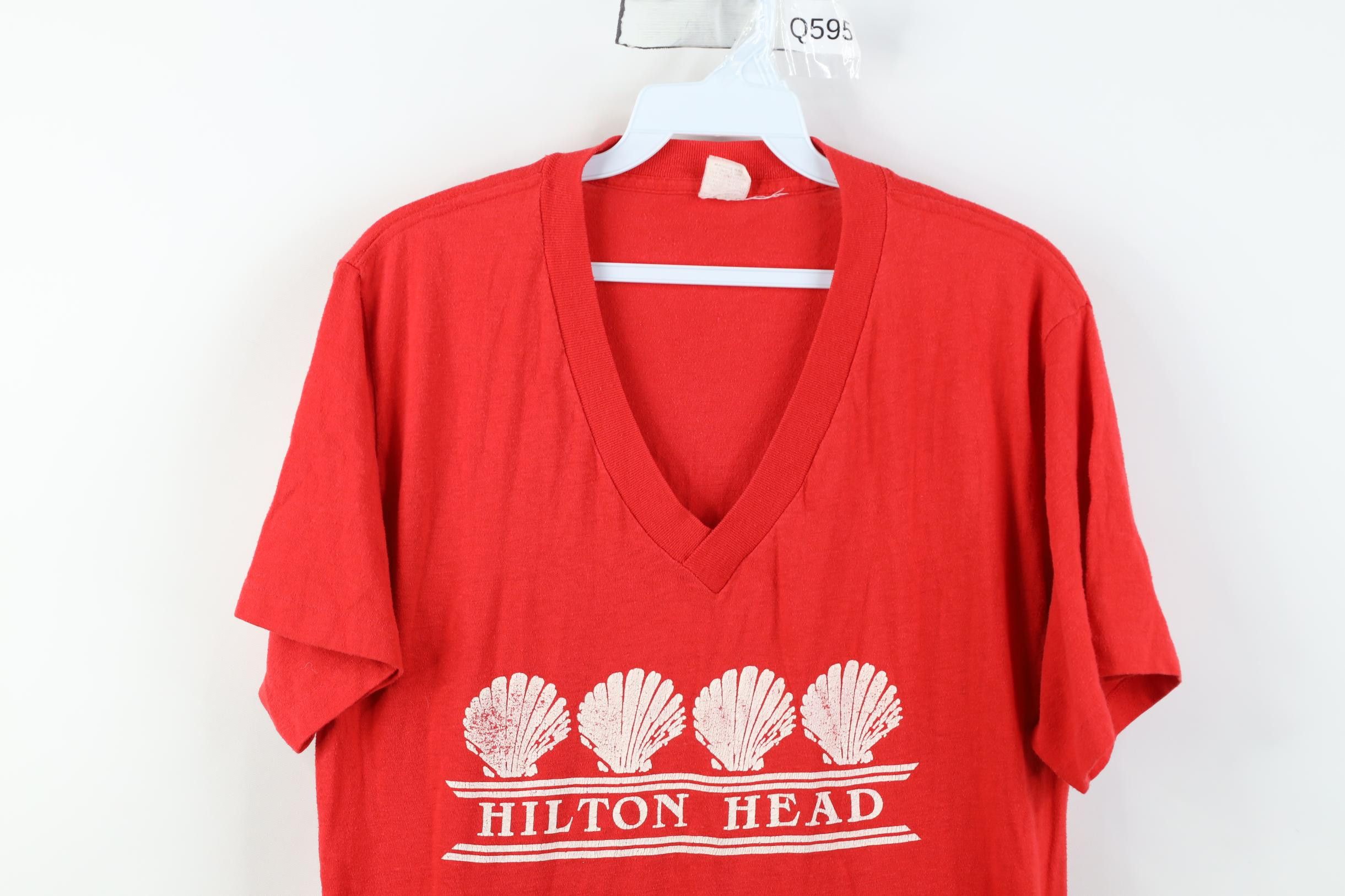 Vintage Vintage 70s 80s Streetwear Hilton Head Beach T-Shirt USA Size M / US 6-8 / IT 42-44 - 2 Thumbnail