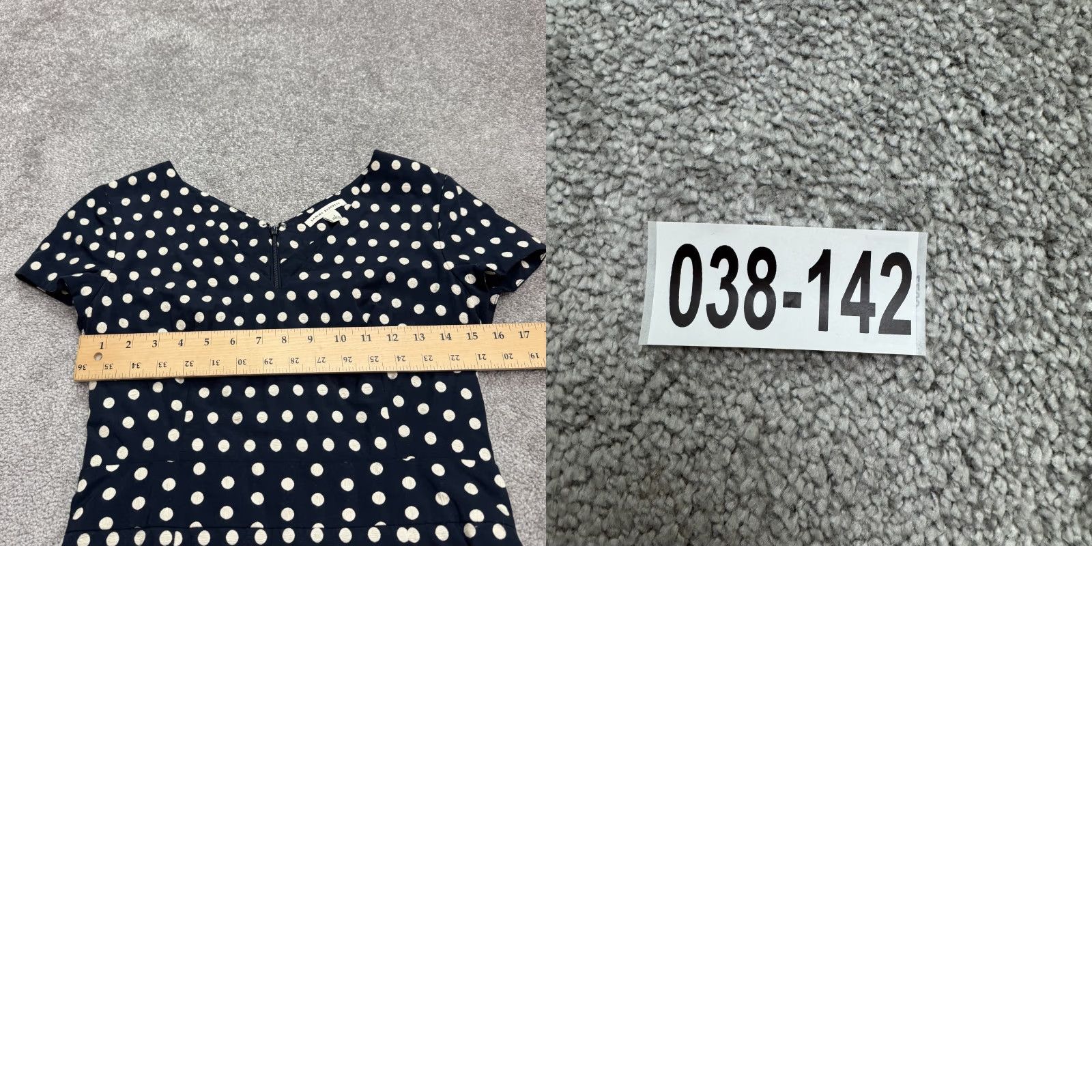 Banana Republic Banana Republic Polka Dot Midi Sheath Dress Women 4 Navy White Cap Sleeve V-Neck Size S / US 4 / IT 40 - 10 Thumbnail