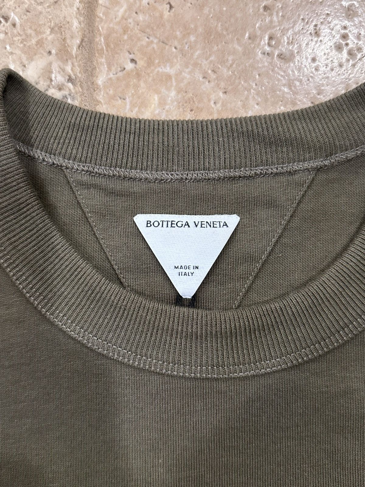 Bottega Veneta Bottega Veneta Olive Green Pocket Short Sleeve Tee Size US L / EU 52-54 / 3 - 7 Thumbnail
