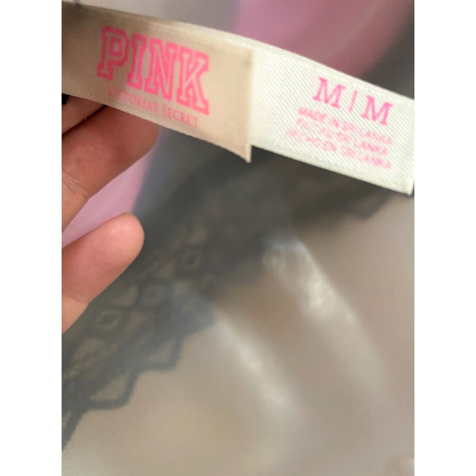 Victoria's Secret VINTAGE Victoria's Secret Pink Racerback Black lace medium Bra Womens Black M Underwire Push Up Satin Nylon Solid Underbust 32B Size ONE SIZE - 3 Thumbnail
