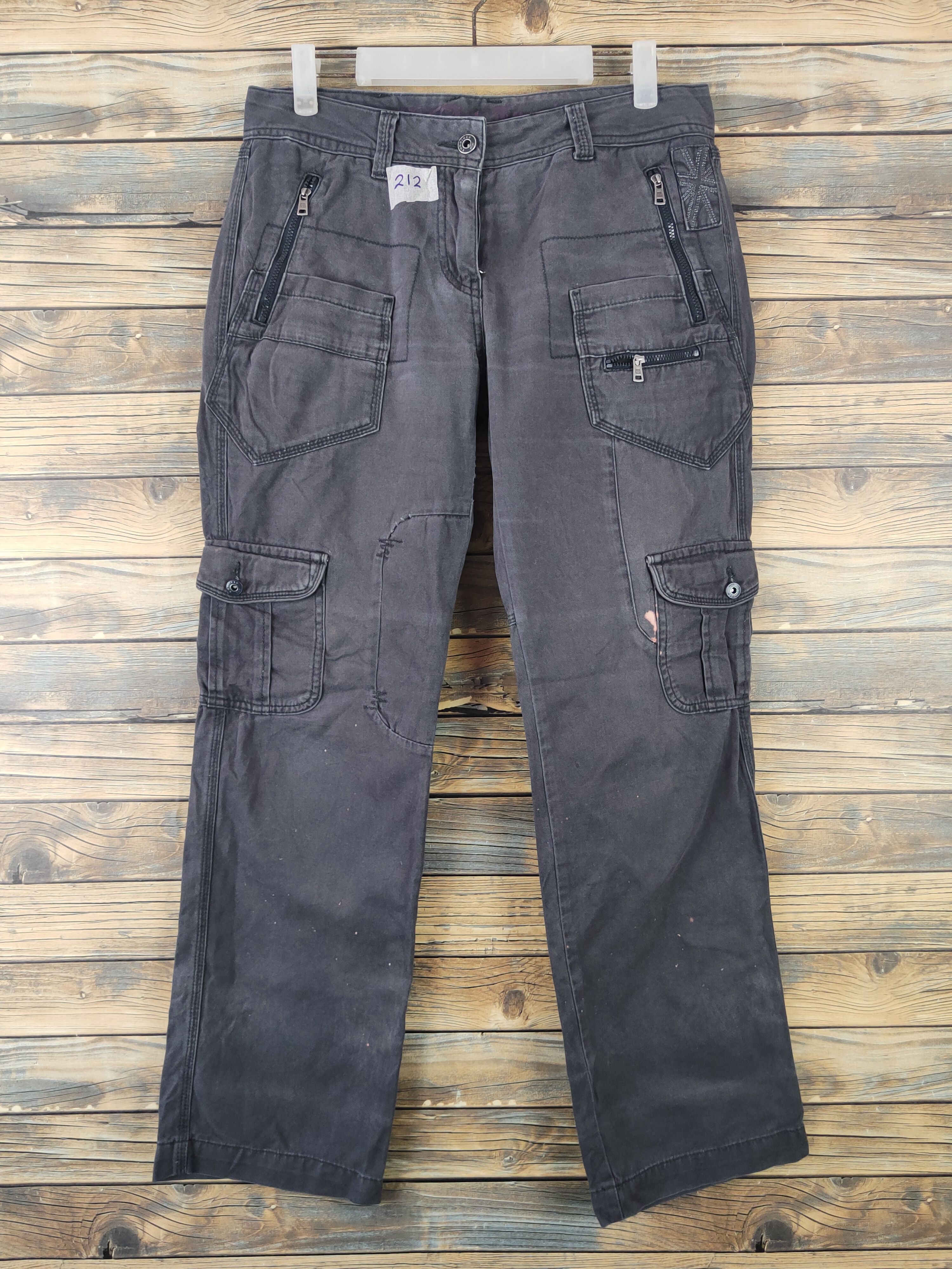 Ask Enquired Dark Gray Multipocket Tactical Cargo Pants #212