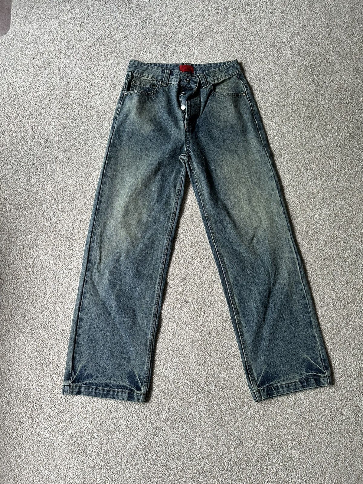 image of Fugazi Mud Wash Jeans Size Small in Denim, Men's