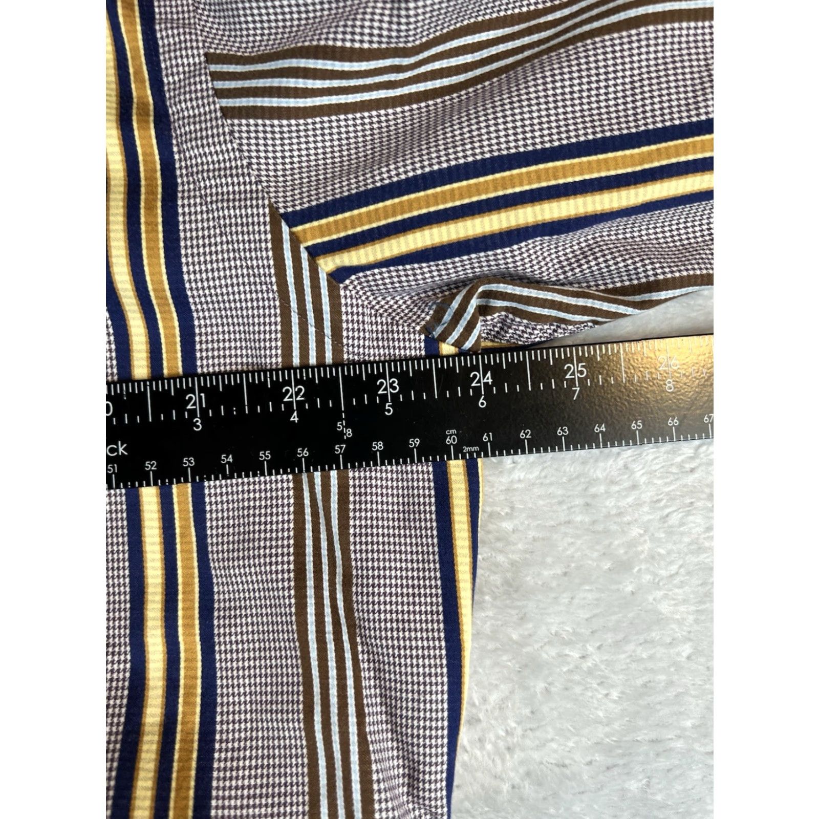 Vintage Thomas Dean Shirt Mens L Button-Up Long Sleeve Purple Brown Striped Preppy Size US L / EU 52-54 / 3 - 6 Thumbnail