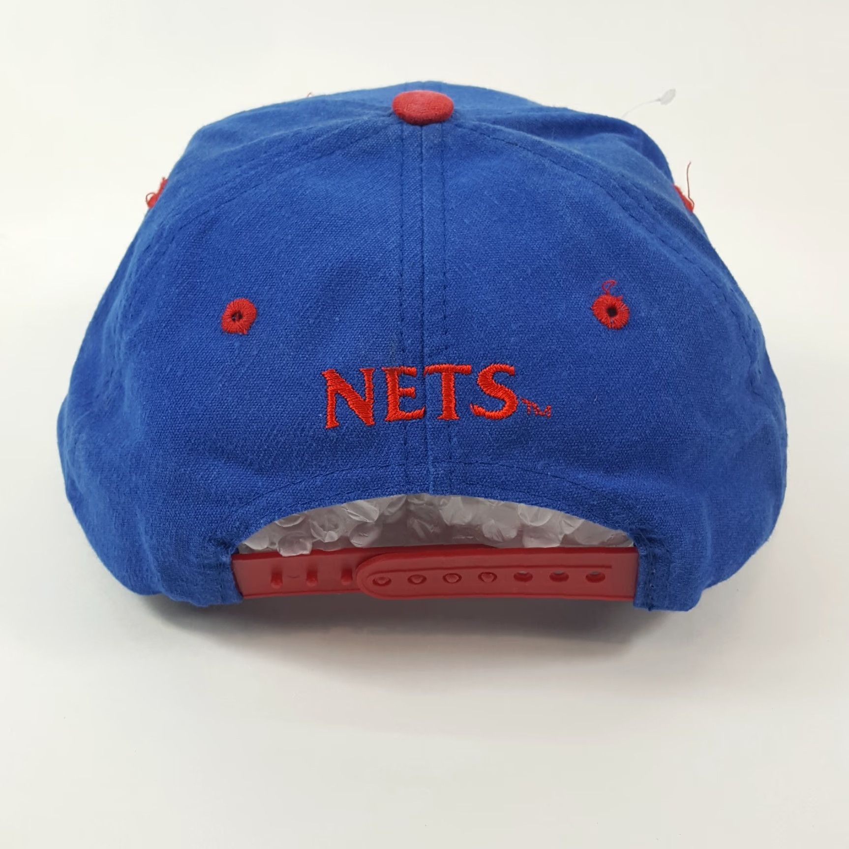 NBA VINTAGE 90s NBA Brooklyn Nets Snapback Cap Hat - Blue Adjustable Baseball Hat Mens Size ONE SIZE - 7 Thumbnail