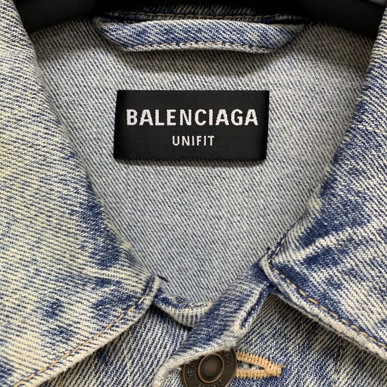 Balenciaga Balenciaga Size M Denim Jacket Size US M / EU 48-50 / 2 - 2 Thumbnail