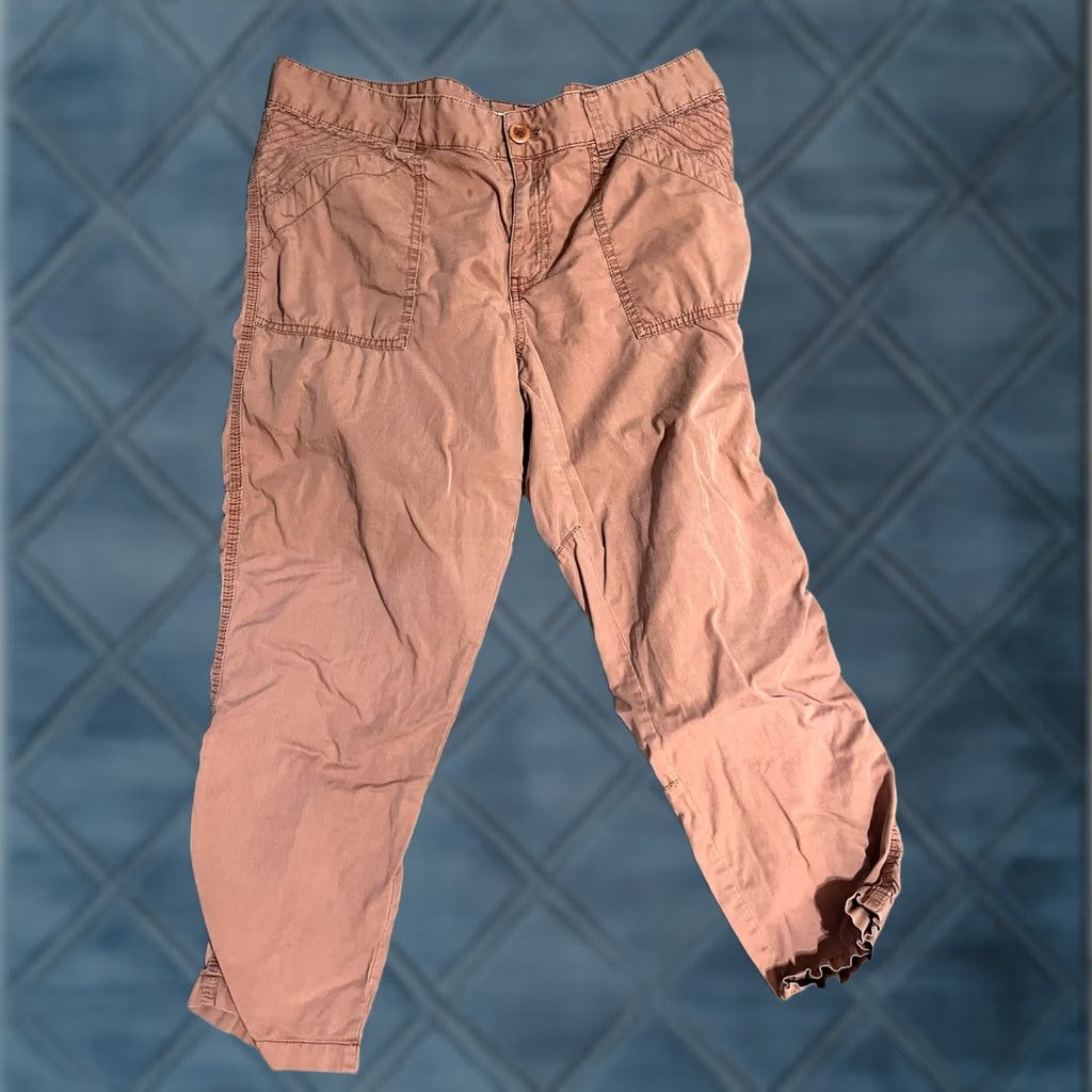 Madewell Madewell Pink Campstitch Slouch Lightweight Cotton Ankle Pants Women Size 32 Size 24" / US 00 / IT 34 - 1 Thumbnail
