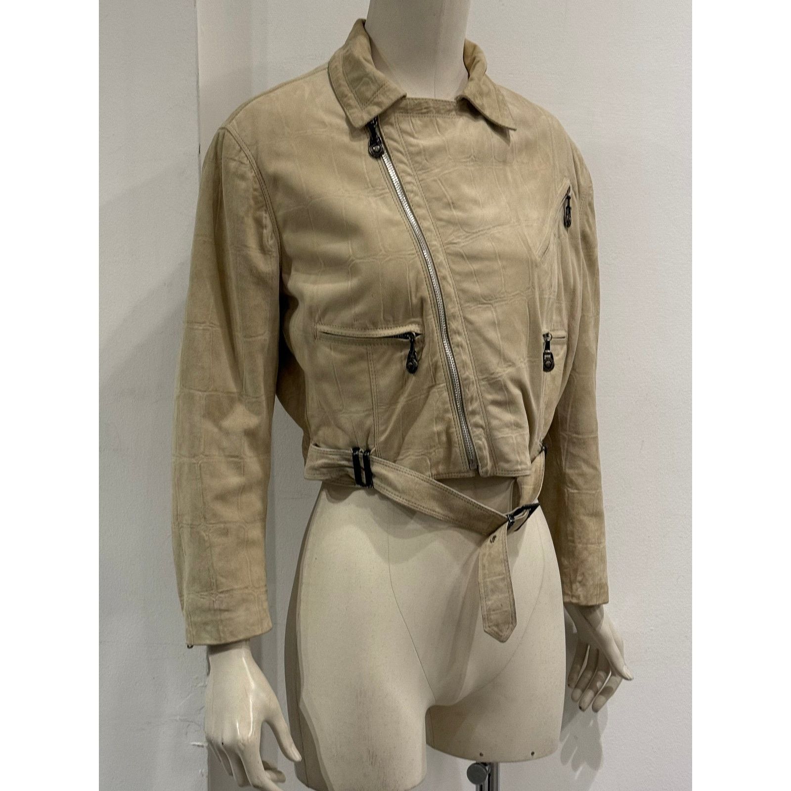 Versace A/W1994 Gianni Versace cropped crocodile leather jacket Size M / US 6-8 / IT 42-44 - 5 Thumbnail