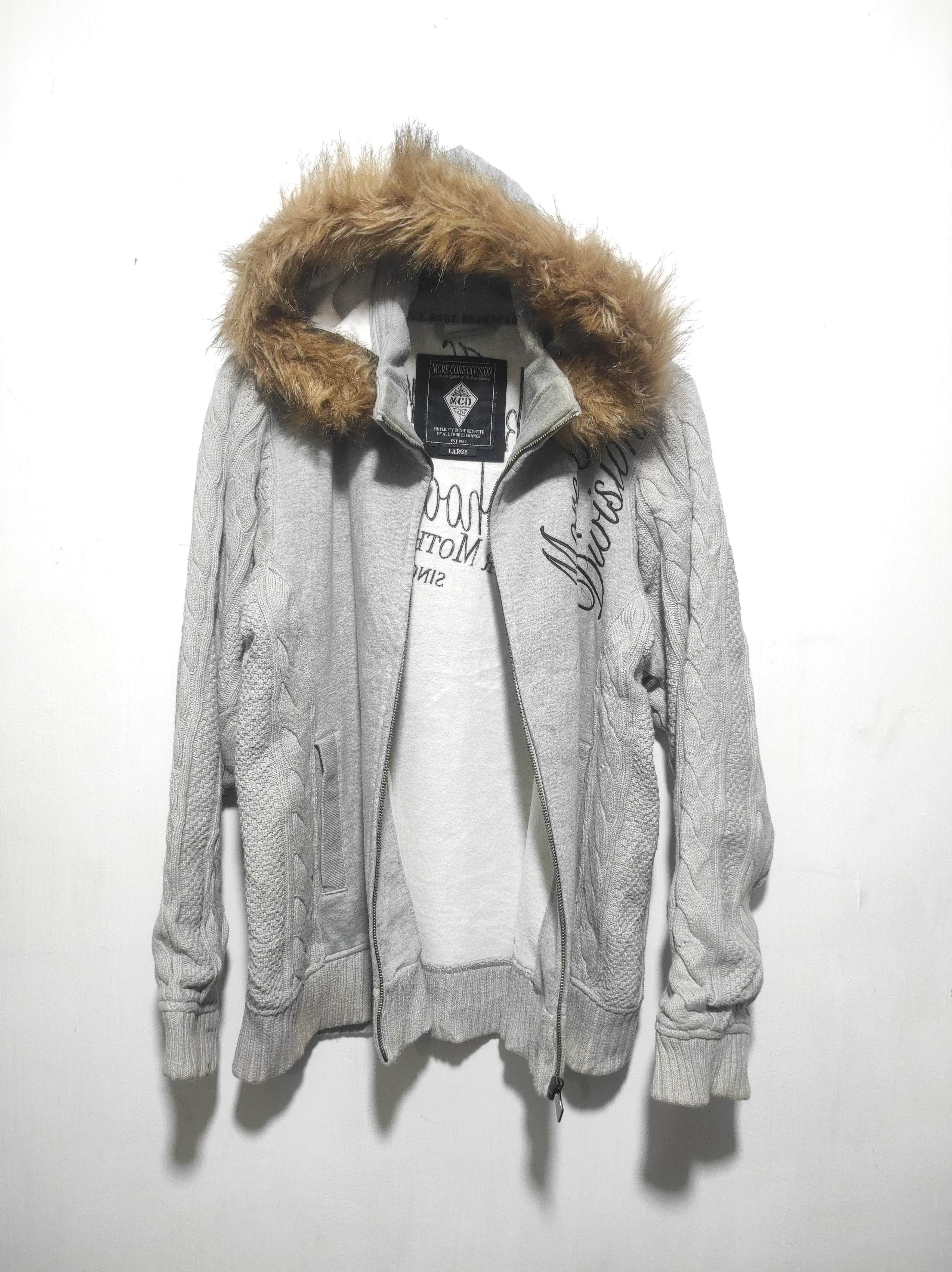 Hysteric Glamour MCD More Core Division Zip Fur Hoodie Knit i6w9 LGB style Size US L / EU 52-54 / 3 - 10 Thumbnail