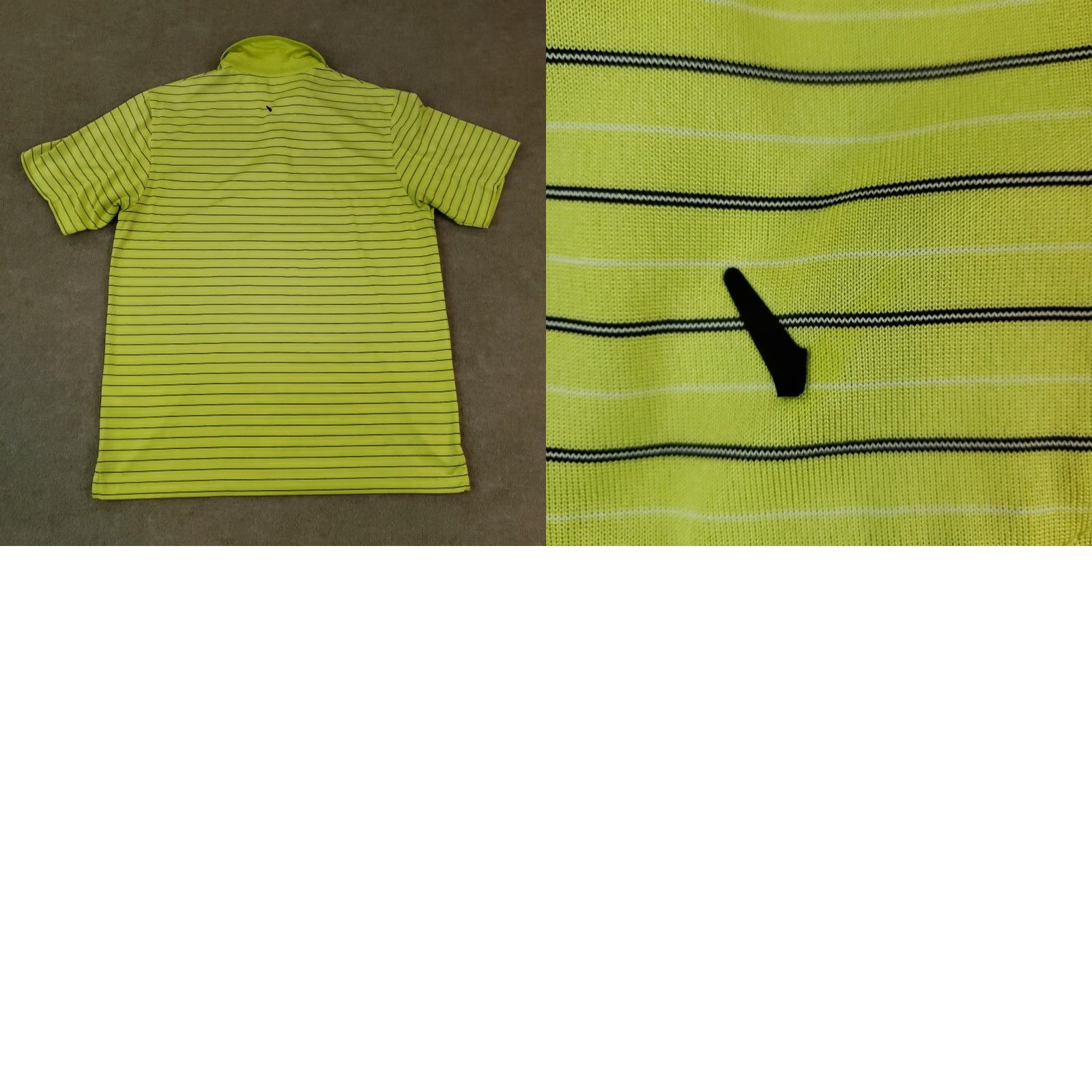 Callaway Callaway Golf Polo Shirt Mens Medium Yellow Black Striped Short Sleeve Stretch Size US M / EU 48-50 / 2 - 8 Thumbnail