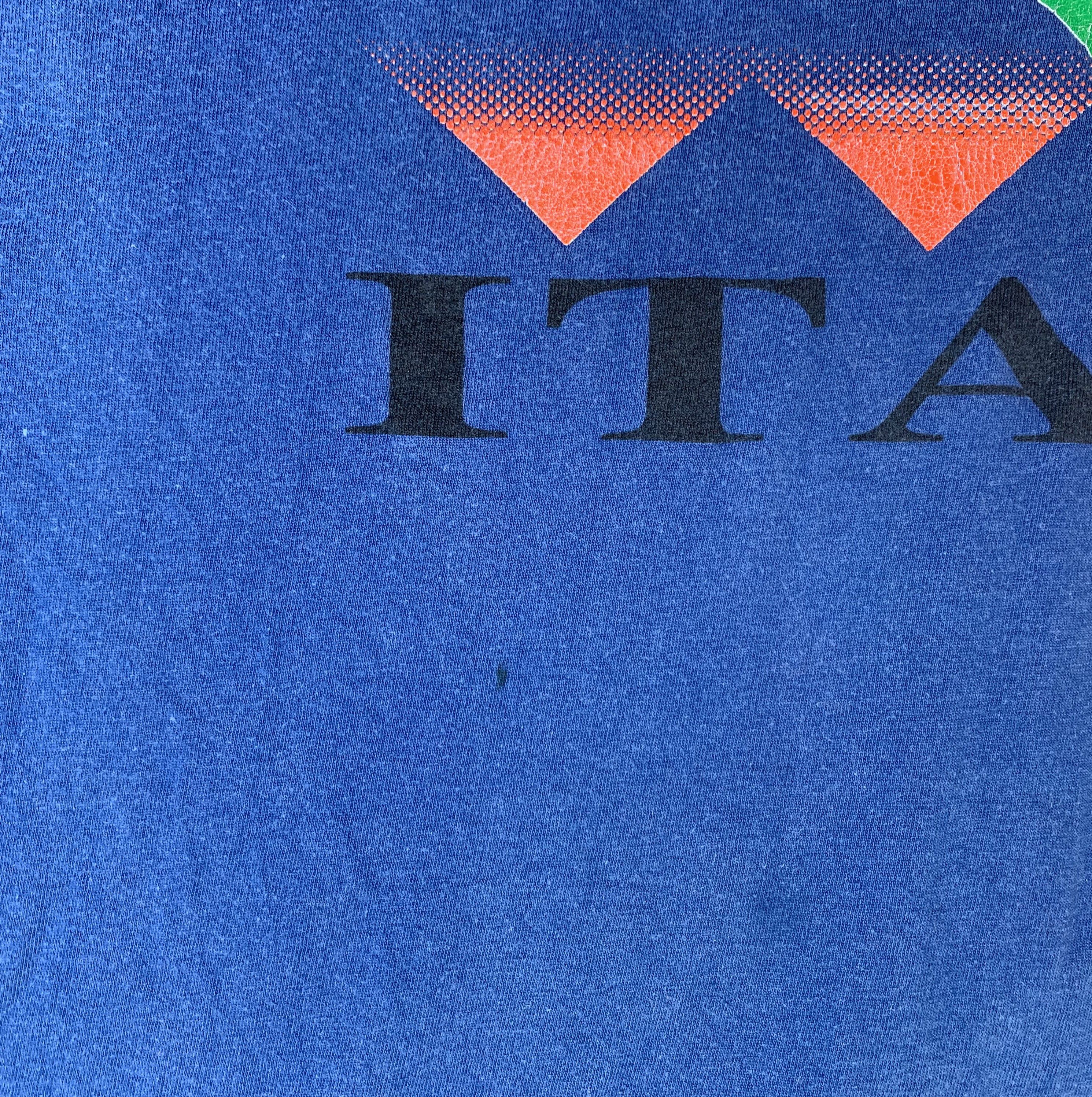 Vintage 1998 ITALY T Shirt France 98 World Cup Football Tee Official Size US XL / EU 56 / 4 - 8 Thumbnail