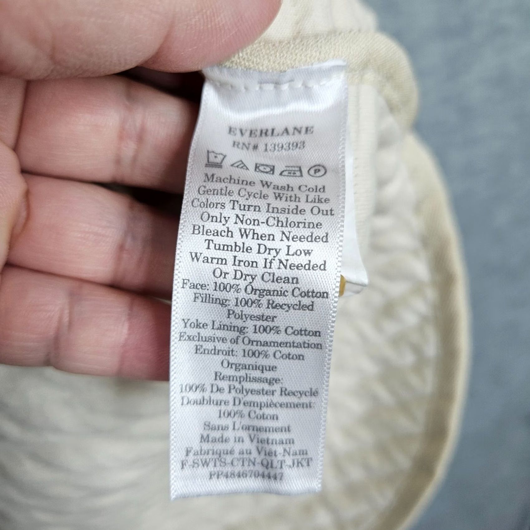 Everlane Everlane Jacket Women's M Ivory Quilted Organic Cotton" Size M / US 6-8 / IT 42-44 - 4 Thumbnail