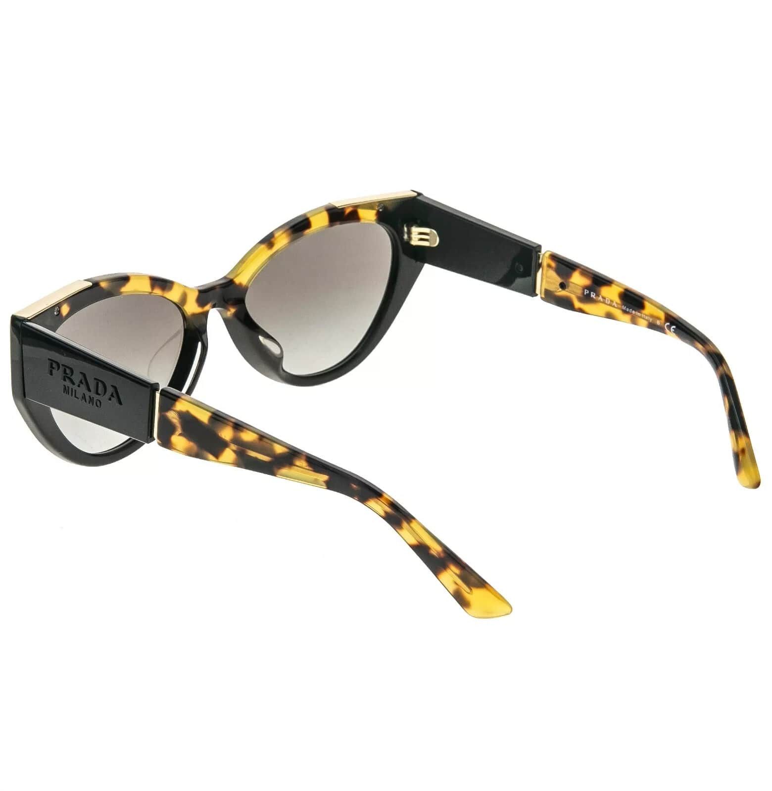 Prada PRADA SYMBOLE Black Havana Gold Triangle PR03WSF 03W 03WS Size ONE SIZE - 3 Thumbnail