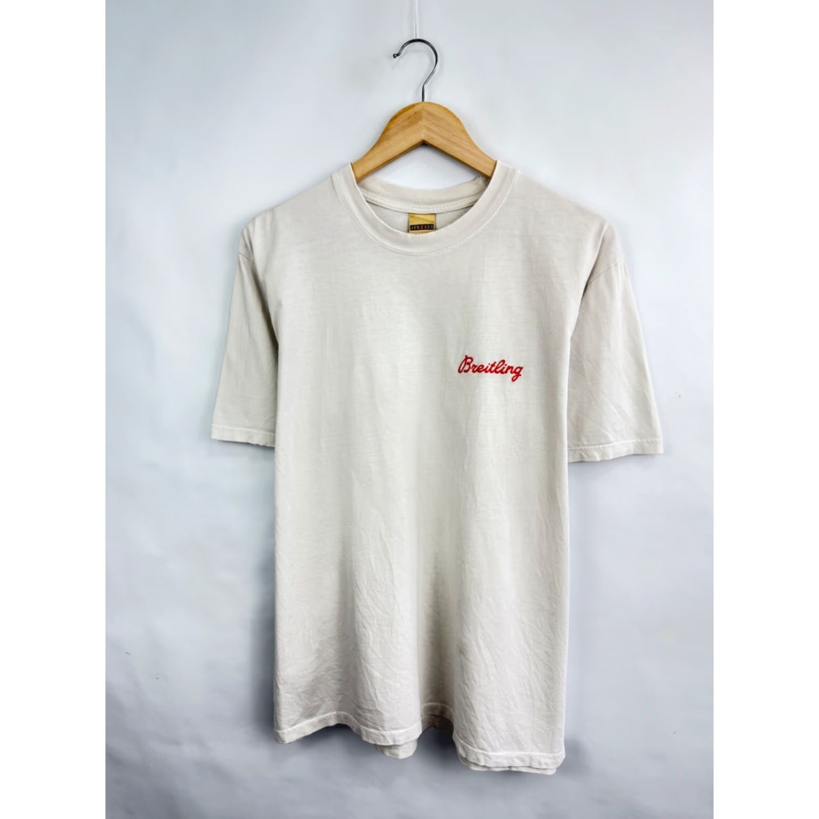 Jerzees VINTAGE Breitling Emergency Swiss Switzerland T-Shirt Size L White 90s Mens Shirt Size US L / EU 52-54 / 3 - 4 Thumbnail