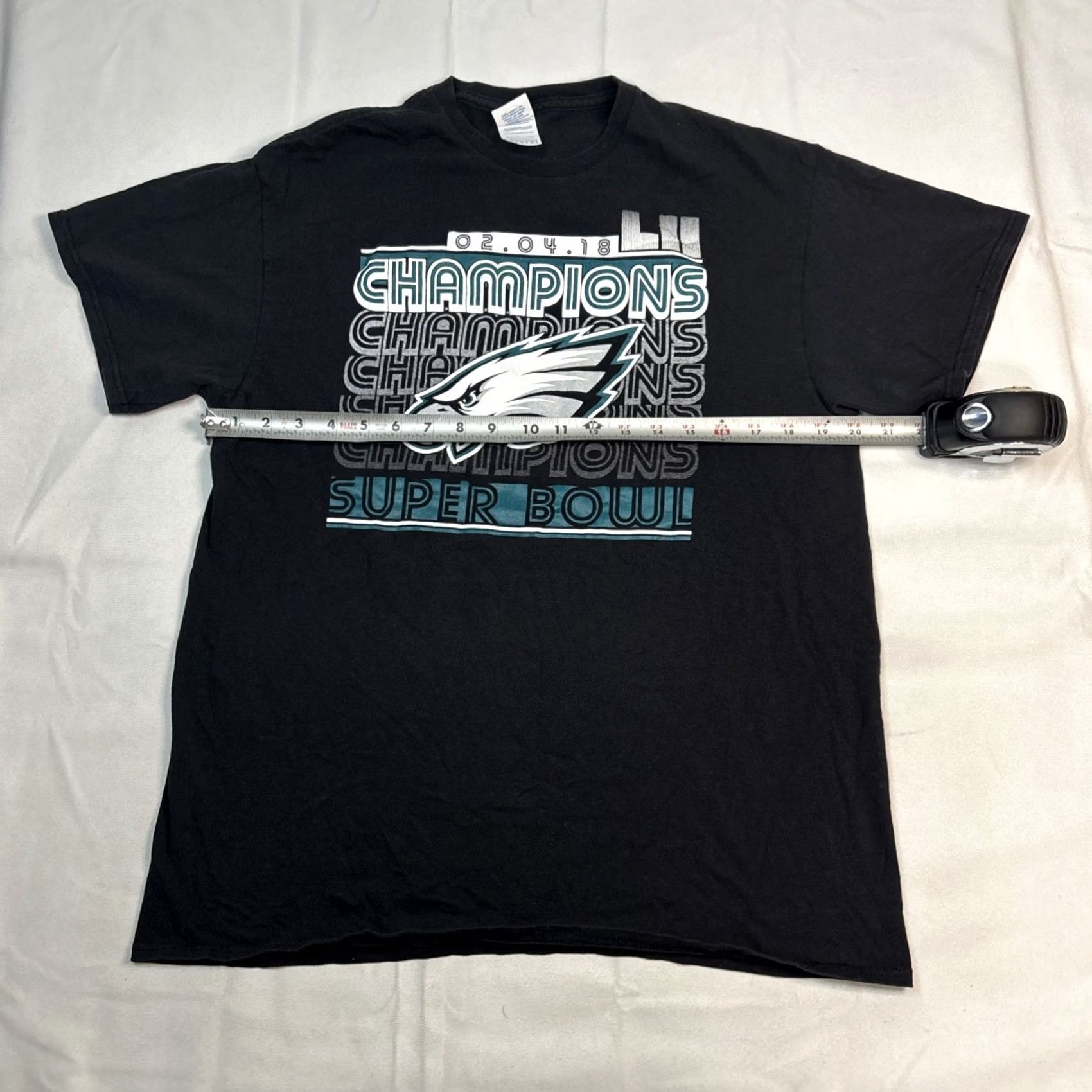 Vintage VINTAGE Eagles Super Bowl LII T Shirt Men's Large Short Sleeve Black Crew Neck Cotton Size US L / EU 52-54 / 3 - 4 Thumbnail