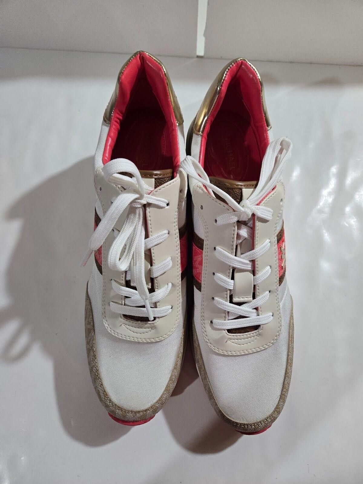 Michael Kors Womens Michael Kors Mabel Trainer Dahlia Coral 11 M NEW Size US 11 / IT 41 - 3 Thumbnail