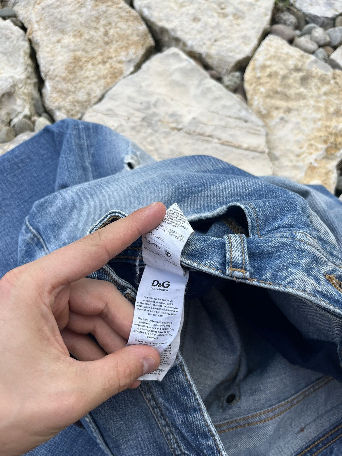 Dolce & Gabbana × Jean Vintage Dolce & Gabbana y2k distressed jeans ripped pants Size US 30 / EU 46 - 23 Thumbnail