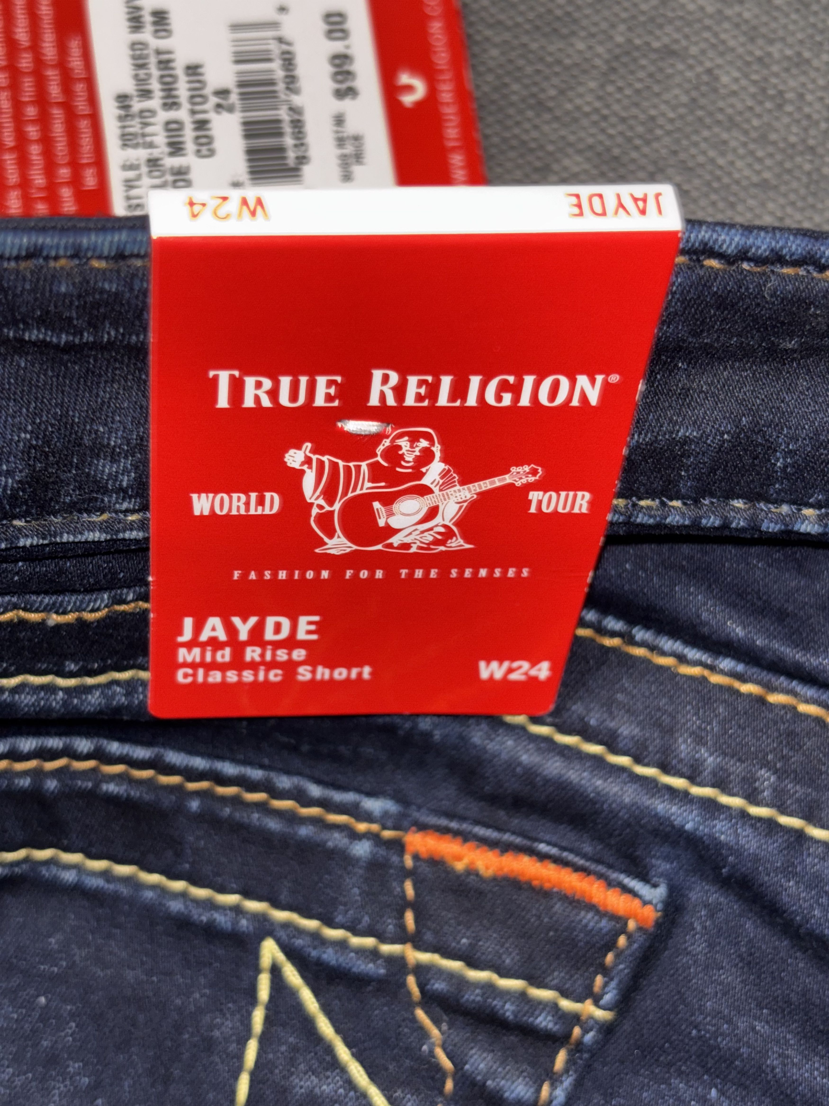 True Religion True Religion Jayde Mid-Rise Women's Shorts Navy (24) Size 24" / US 00 / IT 34 - 11 Thumbnail