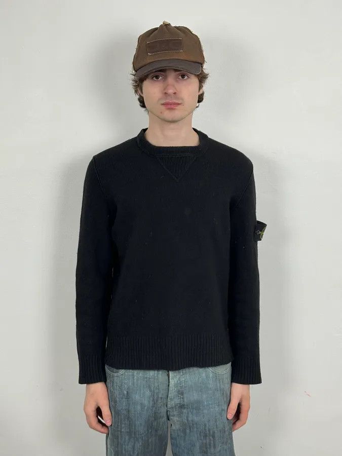 Stone Island Stone Island Black Wool Minimalist Sweater Size US S / EU 44-46 / 1 - 2 Thumbnail