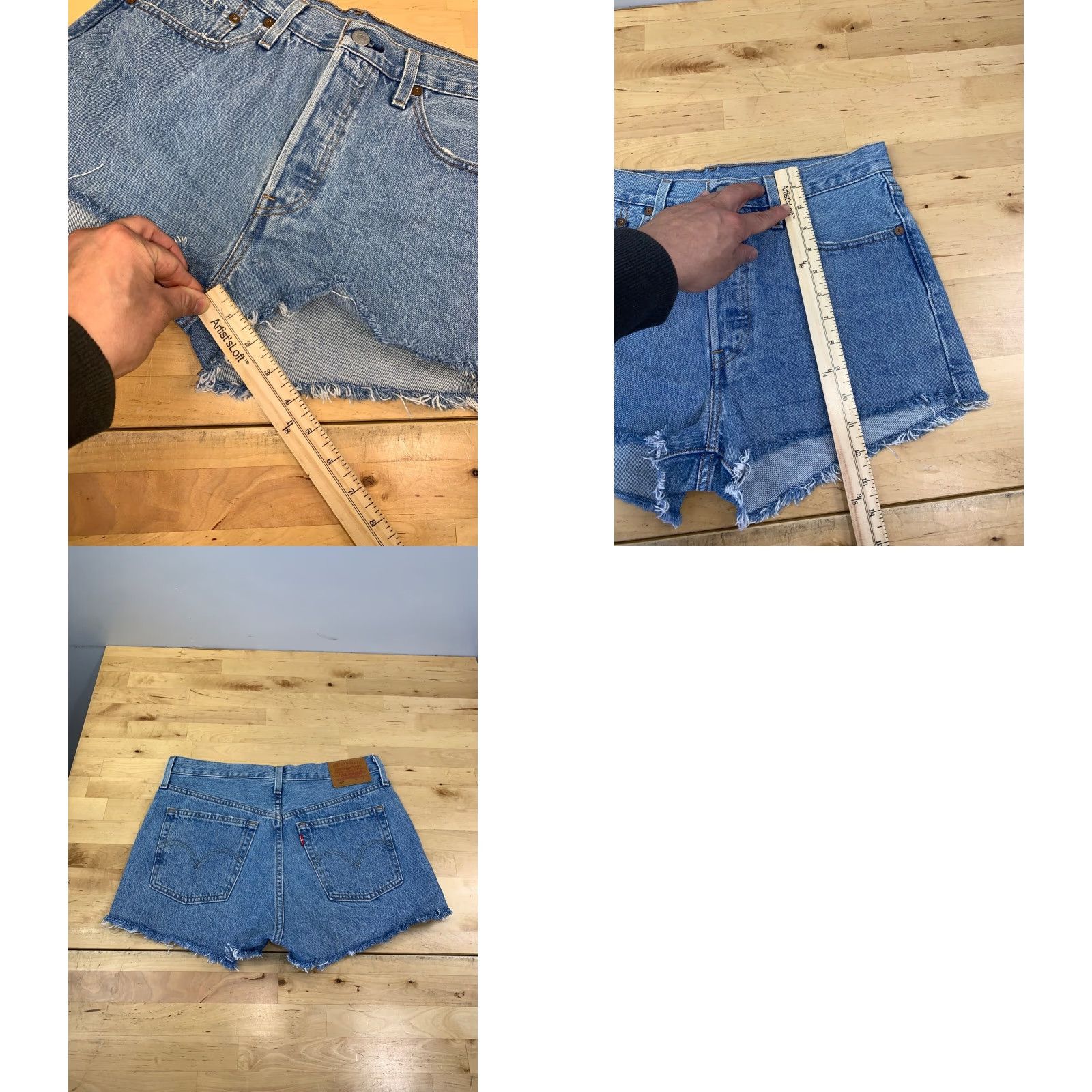 Levi's VINTAGE Levi's Denim Shorts Womens 27 Blue Straight Cut-Off Casual Button Fly 90s American Classic Mens? Girls? Wait. Size 27" / US 4 / IT 40 - 8 Thumbnail