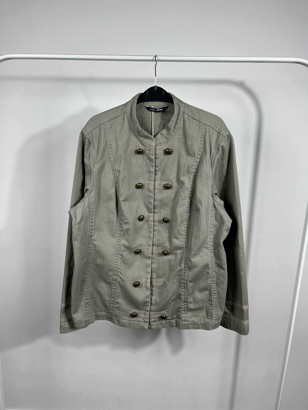 Napoleon Military Style Jacket Button Front Structured Fit