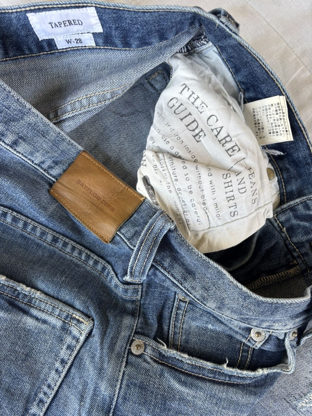 Kapital VINTAGE JEANS DISTRESSED BAYFLOW TAPERED DENIM JEANS Size US 28 / EU 44 - 10 Thumbnail