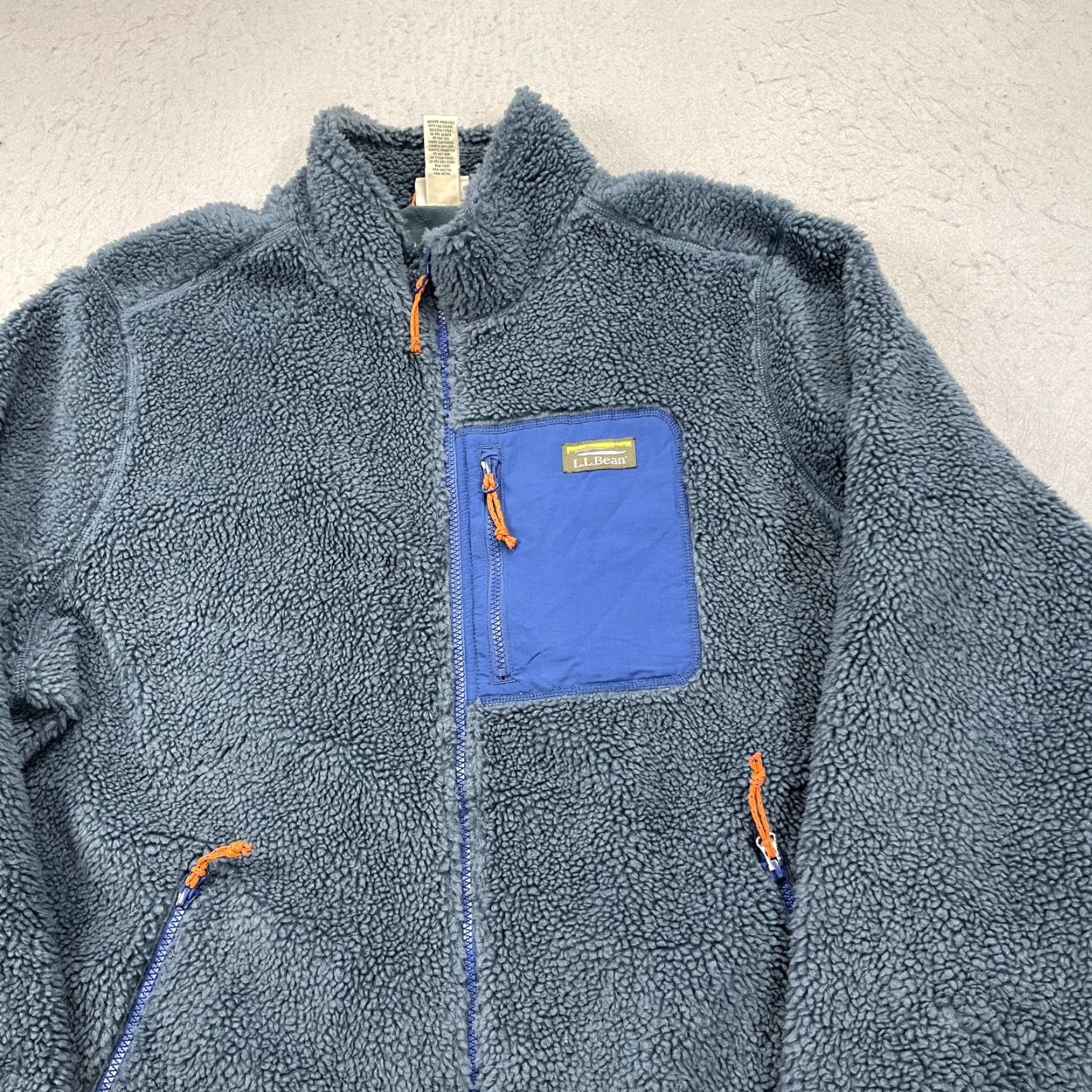 Vintage VINTAGE not applicable; use LL Bean Jacket Mens 3XL Blue Sherpa Fleece Full Zip Winter Bomber Jacket Mens Regular Blue 3XL Outdoor Classic Size US XXL / EU 58 / 5 - 3 Thumbnail