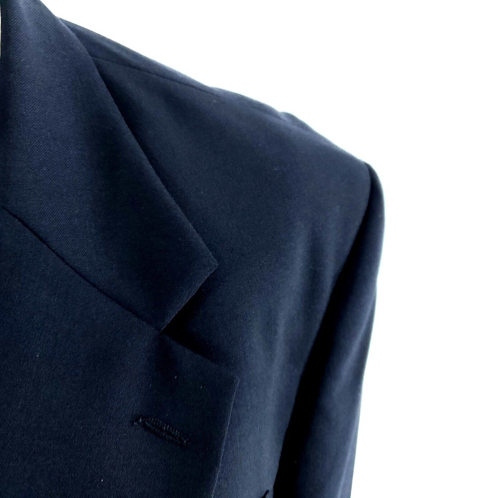 Oscar De La Renta Oscar De La Renta Wool 2 Bronze Button Blazer 42R Blue Tagge Size 42R - 2 Thumbnail