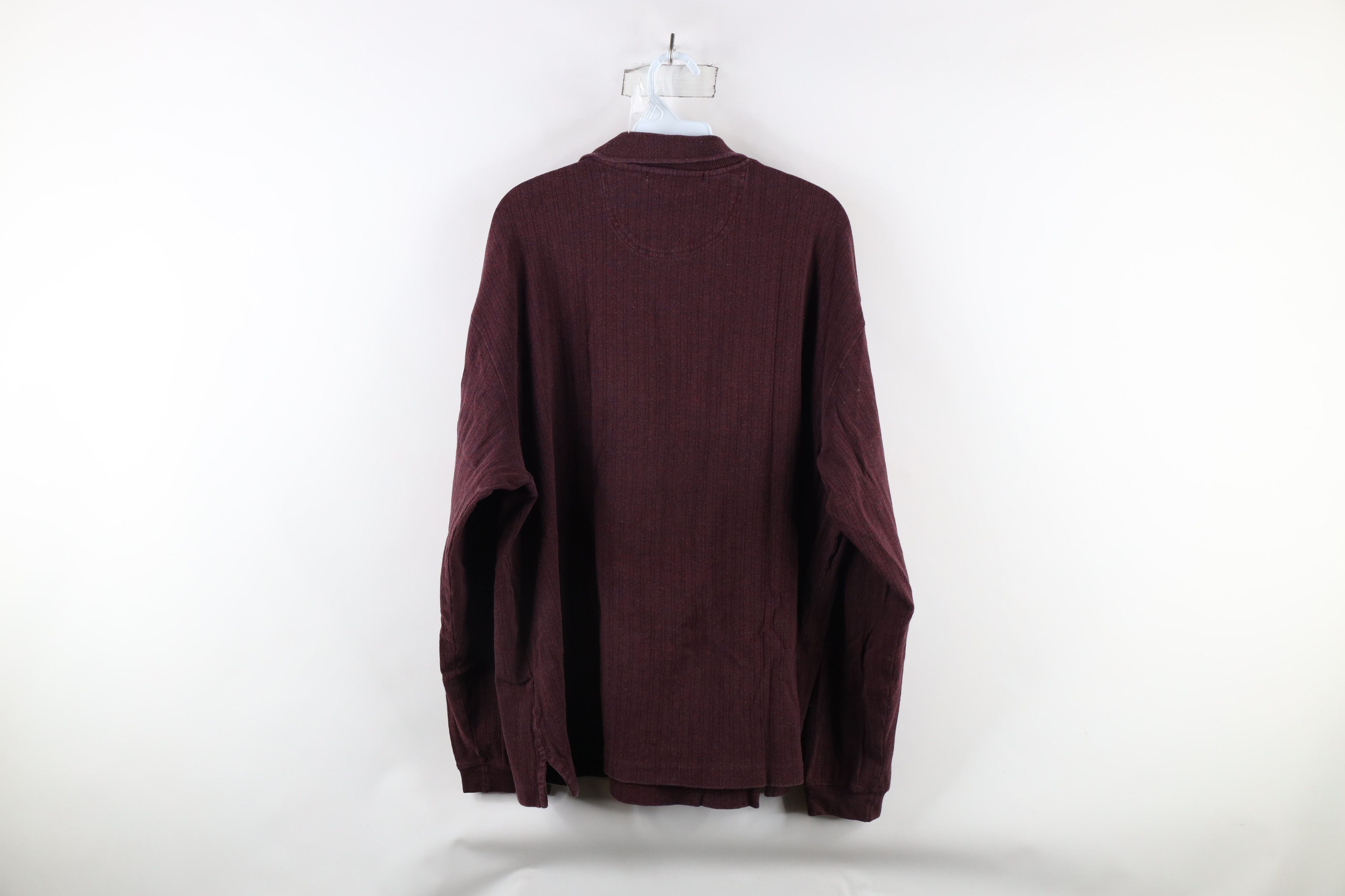 Vintage Vintage 90s Streetwear Knit Long Sleeve Rugby Polo Red Size US XL / EU 56 / 4 - 6 Thumbnail