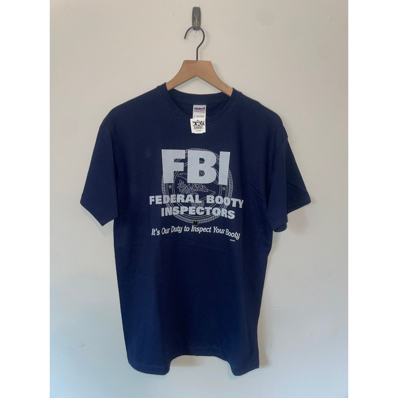 Gildan Y2K FBI Federal Booty It's Our Duty Blue Humor Joke Shirt M Size US M / EU 48-50 / 2 - 1 Thumbnail
