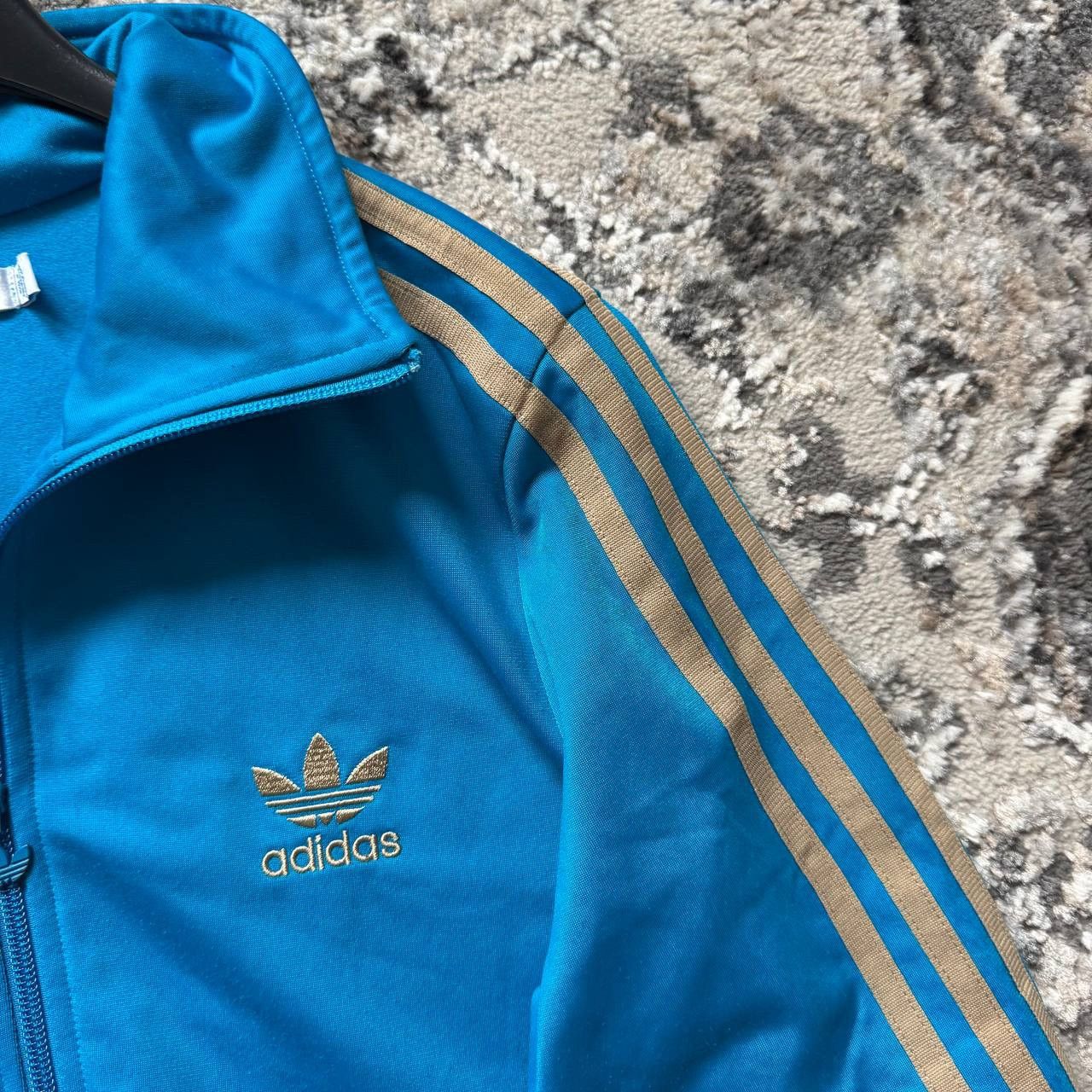 Adidas Vintage 3 Stripes Big Logo Track Jacket Adidas Blue Size US S / EU 44-46 / 1 - 5 Thumbnail