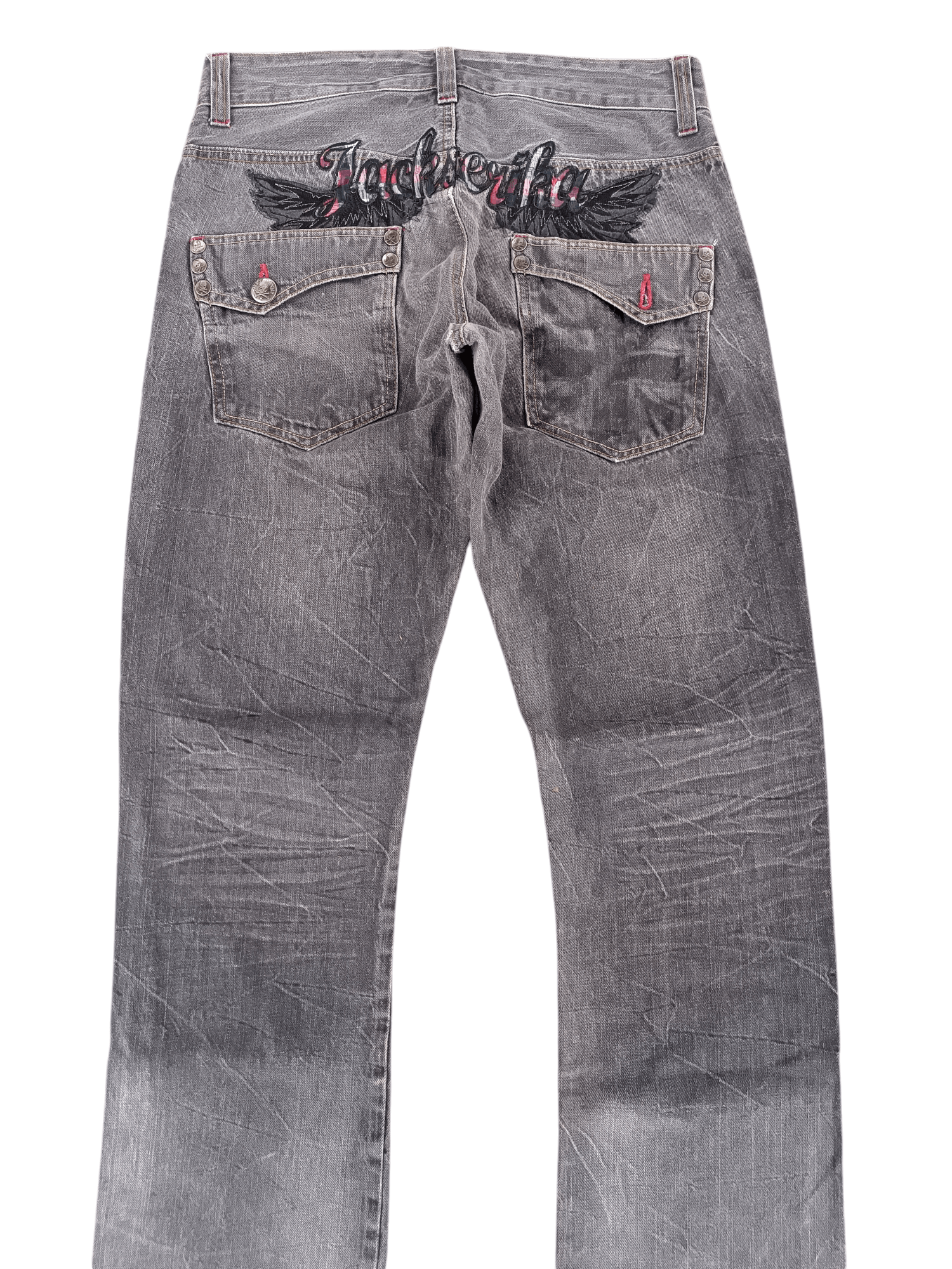 FLARED Jack Serika Embroidery Angel Wing Denim